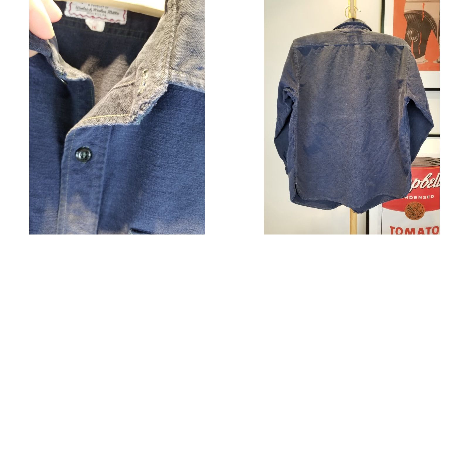 Vintage VINTAGE Woolrich GUSSET NAVY CHAMOIS WORK SHIRT SZ 16 SHIRT Mens Long Sleeve 50's Richmeister Cross Shoulder 18in Chest 23in | 27in Top to Bottom Size US L / EU 52-54 / 3 - 9 Thumbnail