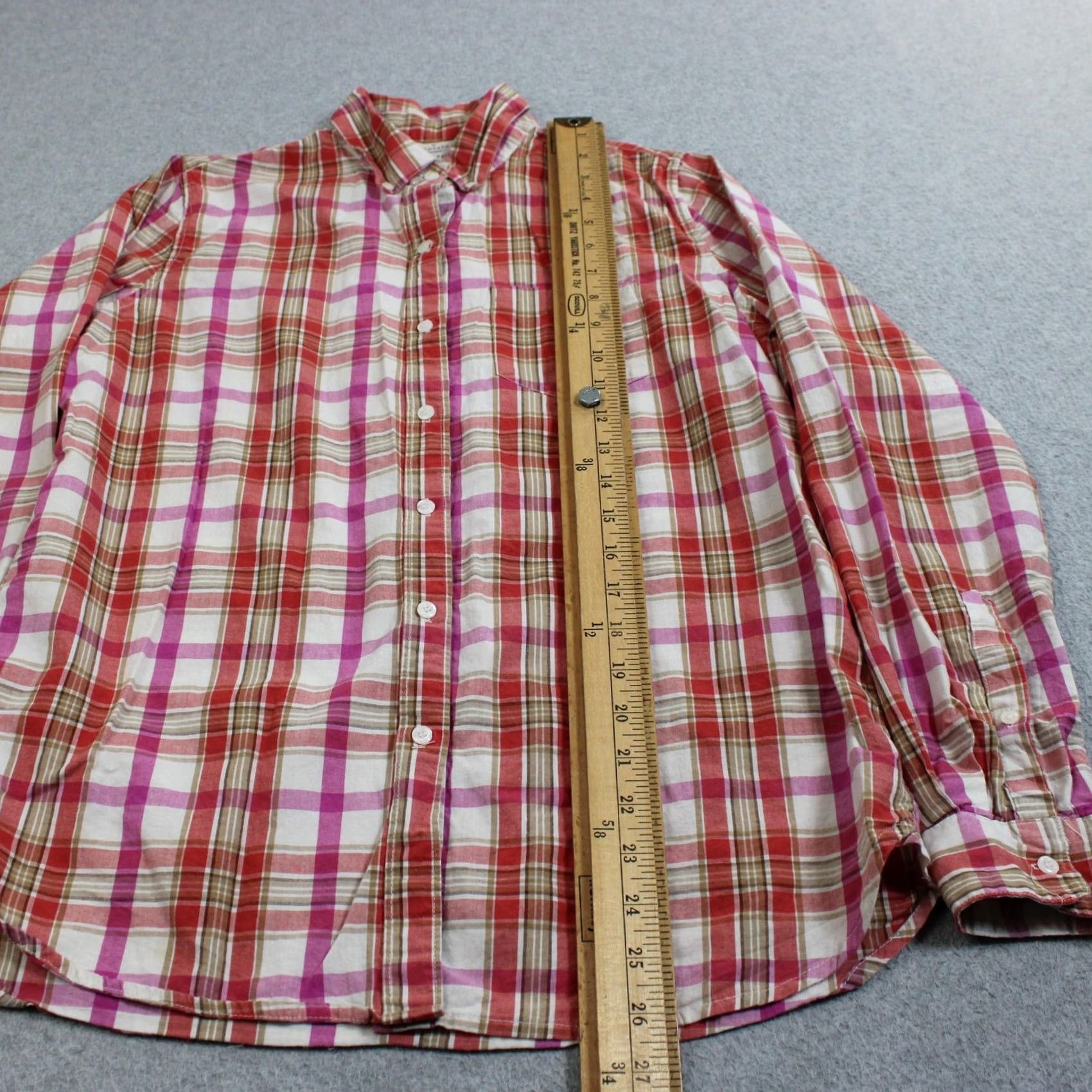 Vintage Birds of Paradis Shirt Women Small Red Plaid Button Long Sleeve Coastal Boho Size S / US 4 / IT 40 - 5 Thumbnail