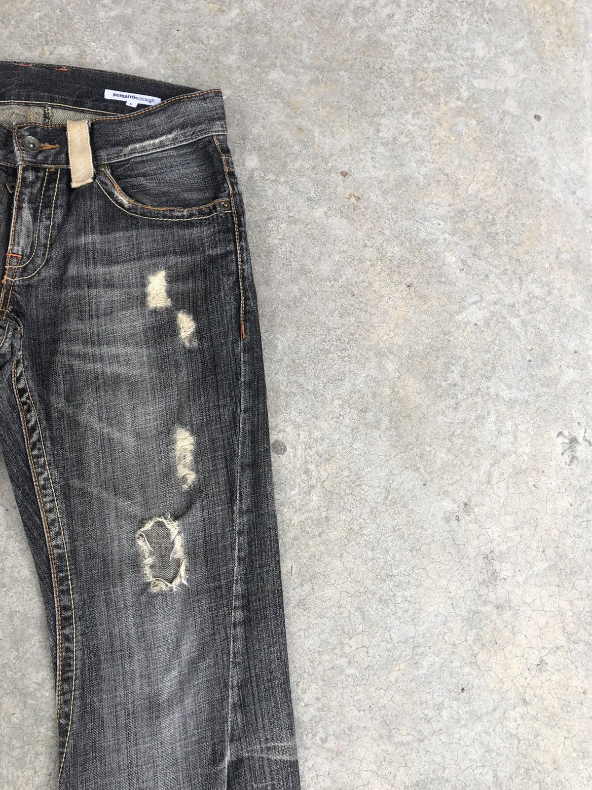 semanticdesign Semantic Design Flared Jeans Distressed Jeans Size US 32 / EU 48 - 4 Thumbnail
