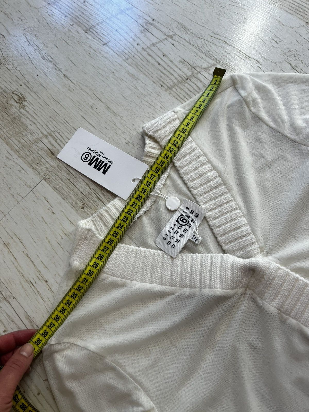 Maison Margiela MM6 Maison Margiela Mesh Cardigan Ivory Size M New Size M / US 6-8 / IT 42-44 - 13 Thumbnail