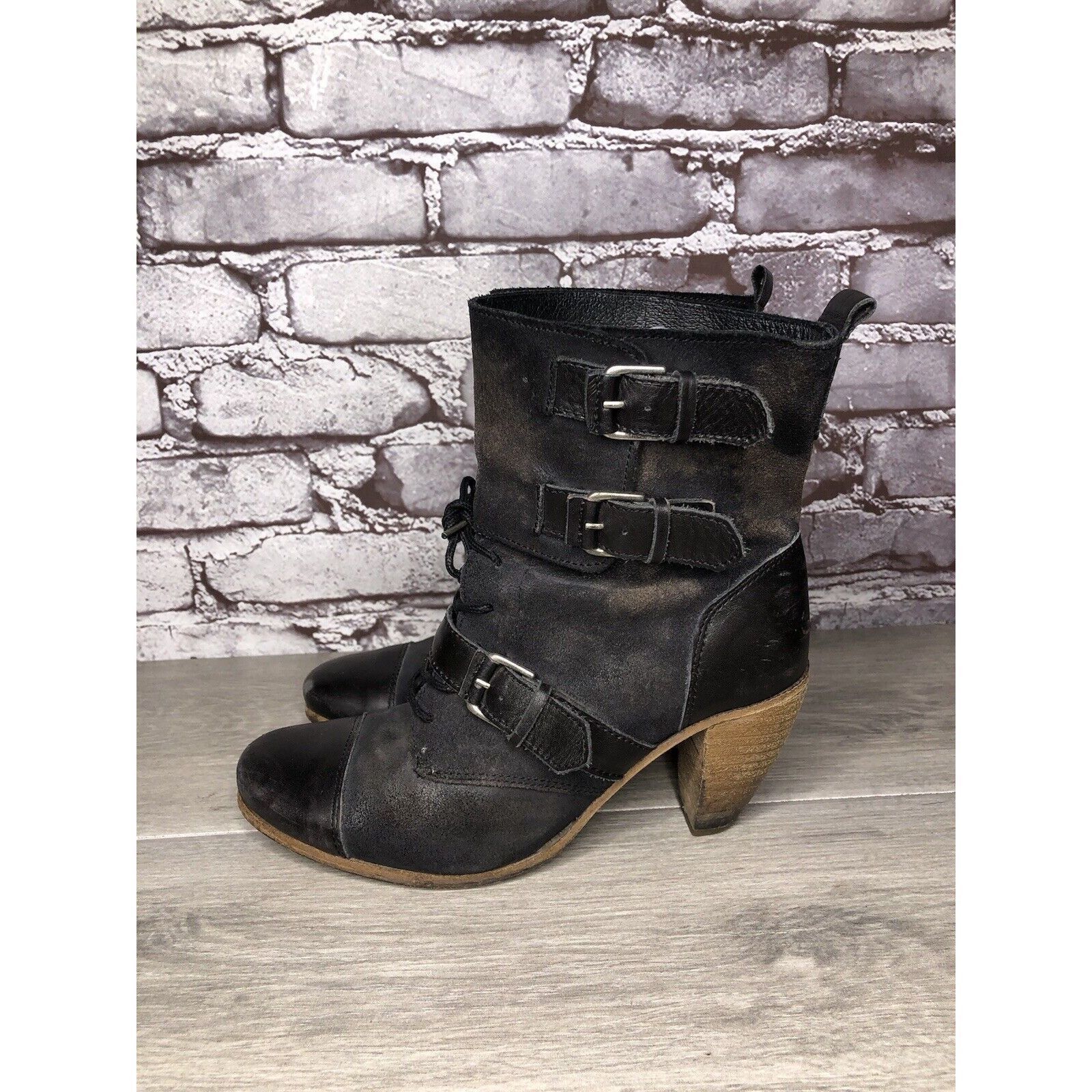 Allsaints AllSaints Spitalfields Jacks Place Black Leather Zip Heel St Size US 7.5 / IT 37.5 - 9 Thumbnail