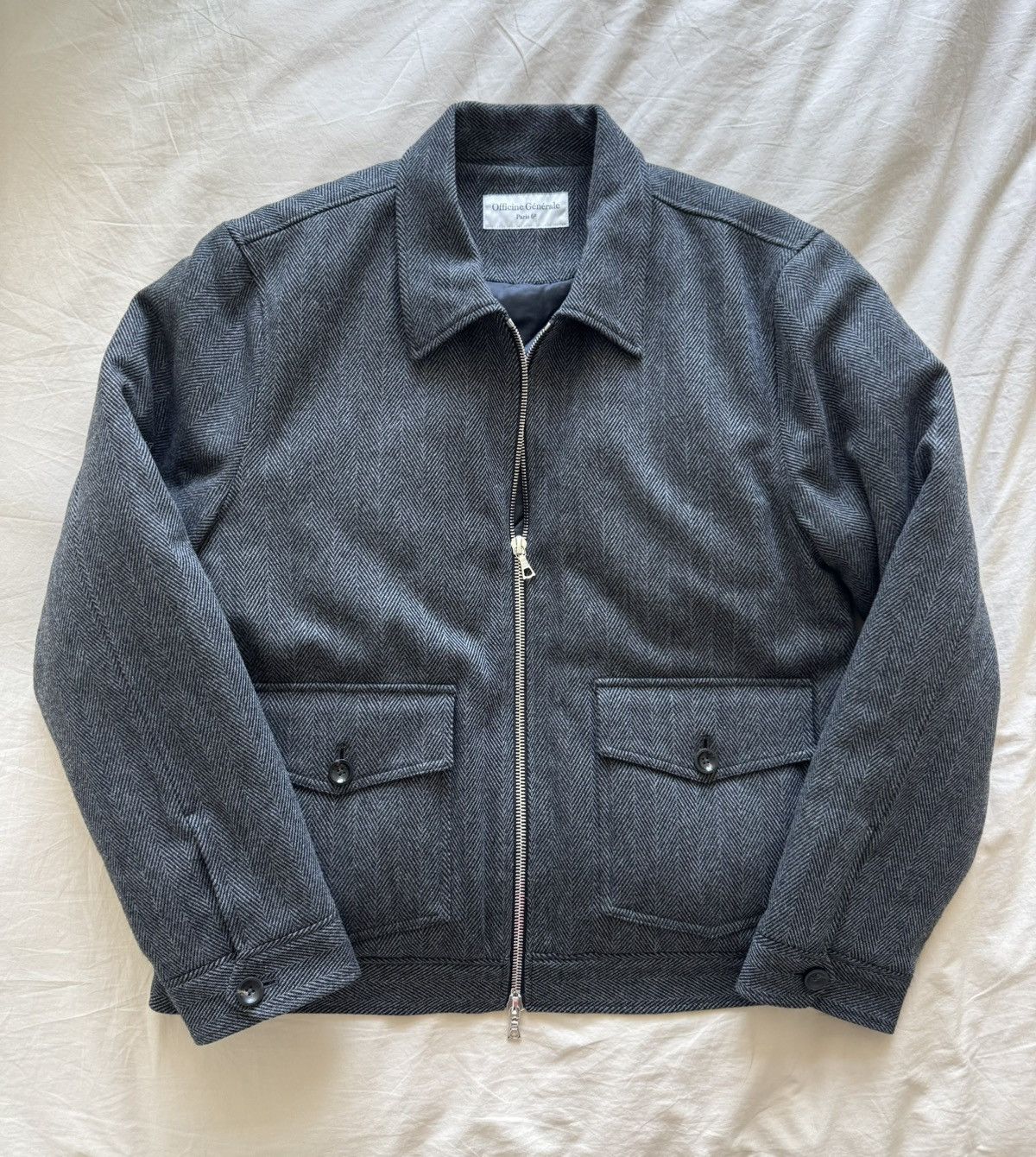 Officine Generale Officine Generale Submarine Herringbone Jacket Size US L / EU 52-54 / 3 - 2 Thumbnail