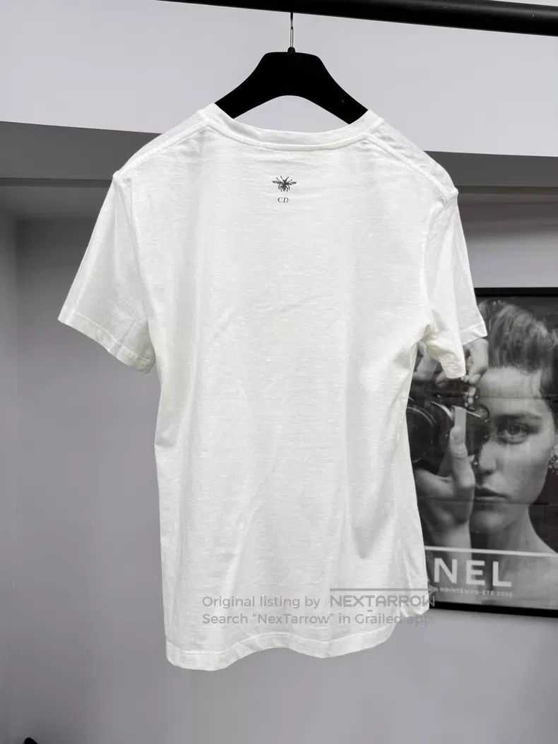 Dior Dior White portrait letter print short sleeves Size M / US 6-8 / IT 42-44 - 3 Thumbnail