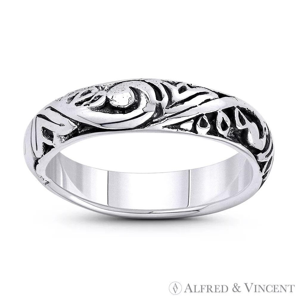 Other Swirl Pattern "Wind Gust" Engraved Design Ring Size ONE SIZE - 1 Preview