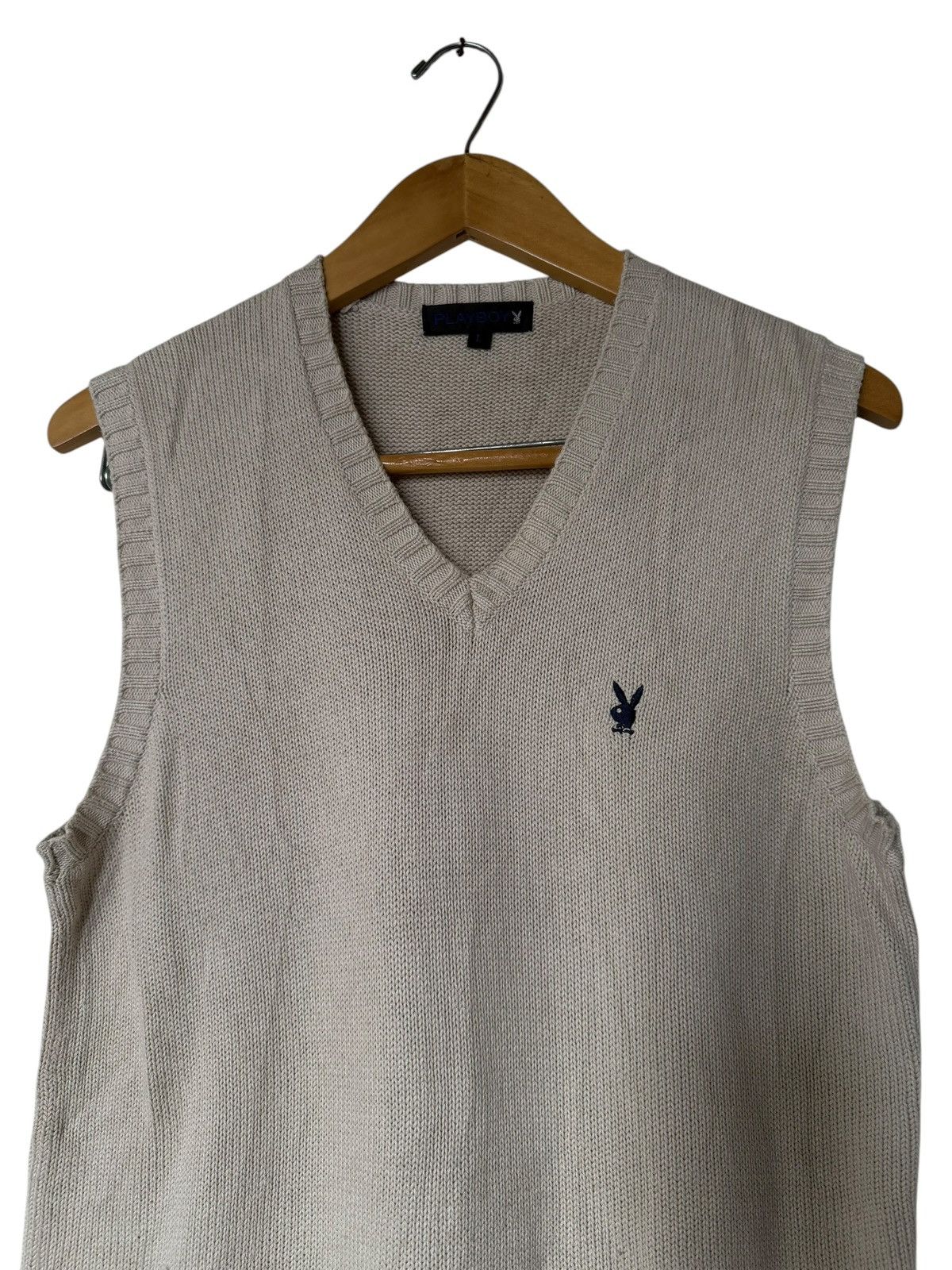 Playboy Vintage Playboy Cream Knitwear Sleveless Vest Size US M / EU 48-50 / 2 - 4 Thumbnail