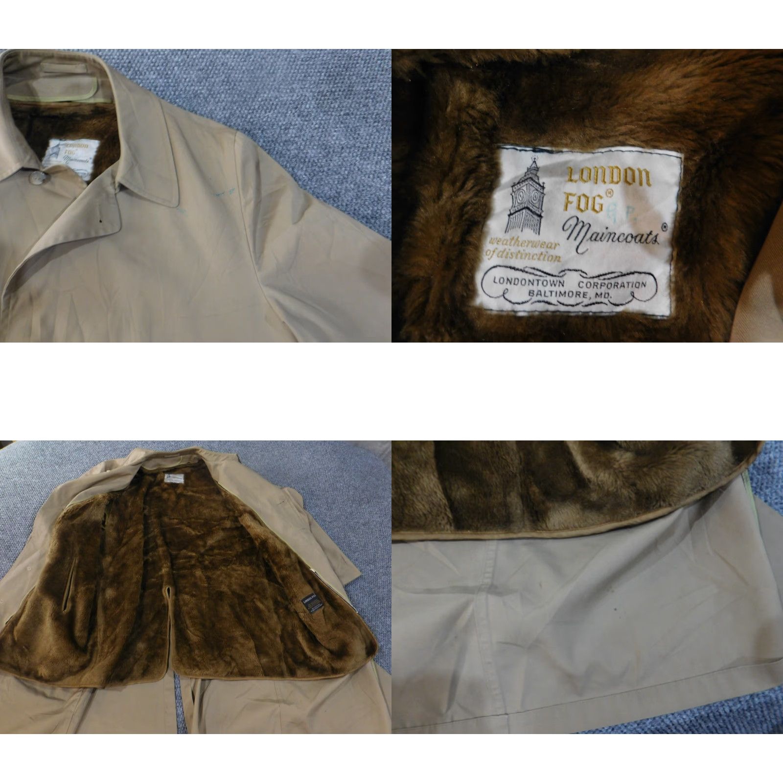 London Fog London Fog Trench Coat Jacket Mens 42 Beige Polyester Lined Double Breasted Vintage No Size US XS / EU 42 / 0 - 8 Thumbnail
