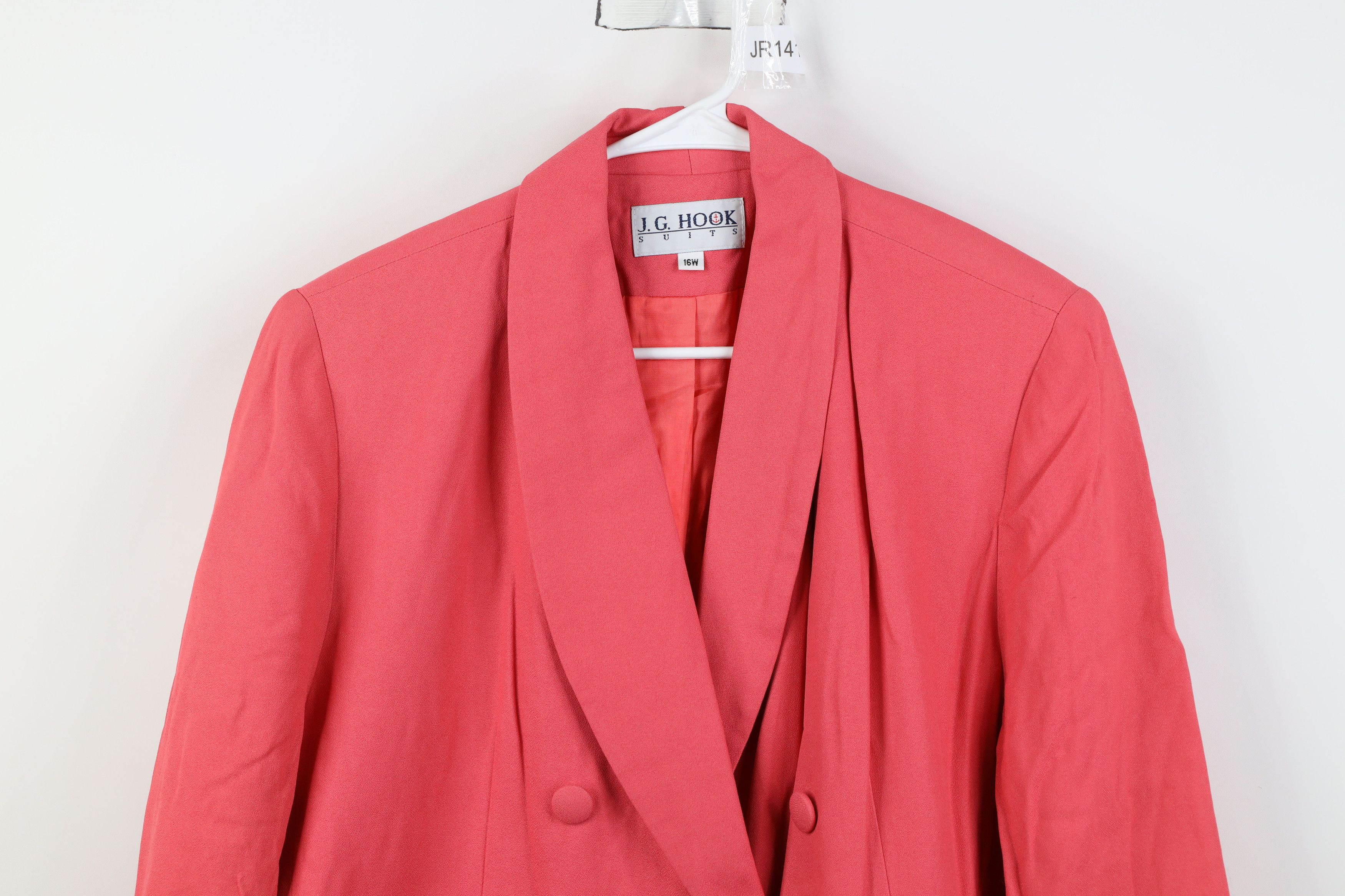 Vintage Vintage 80s 90s Streetwear Breasted Blazer Jacket Pink USA Size XXL / US 16-18 / IT 52-54 - 2 Thumbnail
