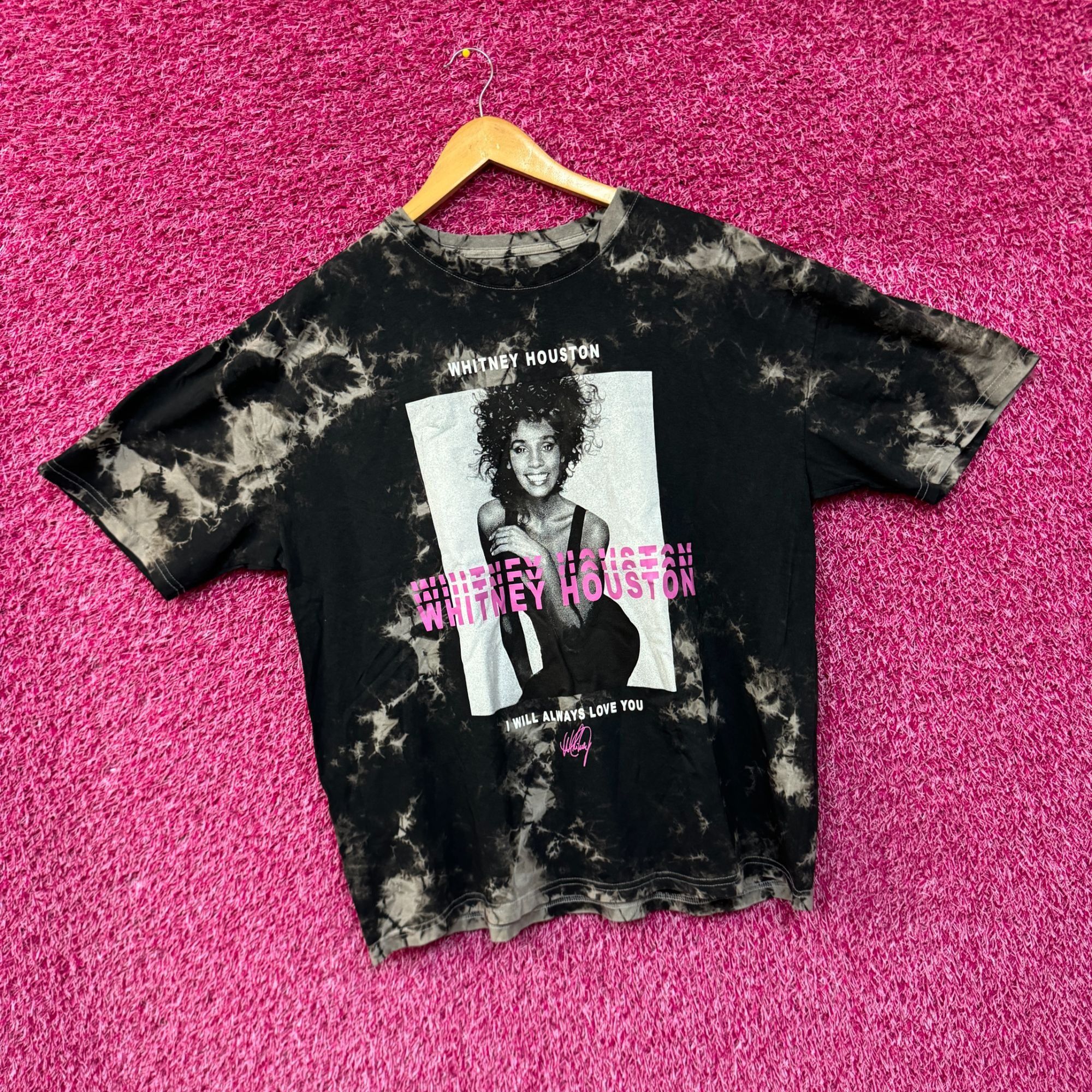 Band Tees Whitney Houston I Will Always Love You bleach dye shirt size Size US XL / EU 56 / 4 - 3 Thumbnail