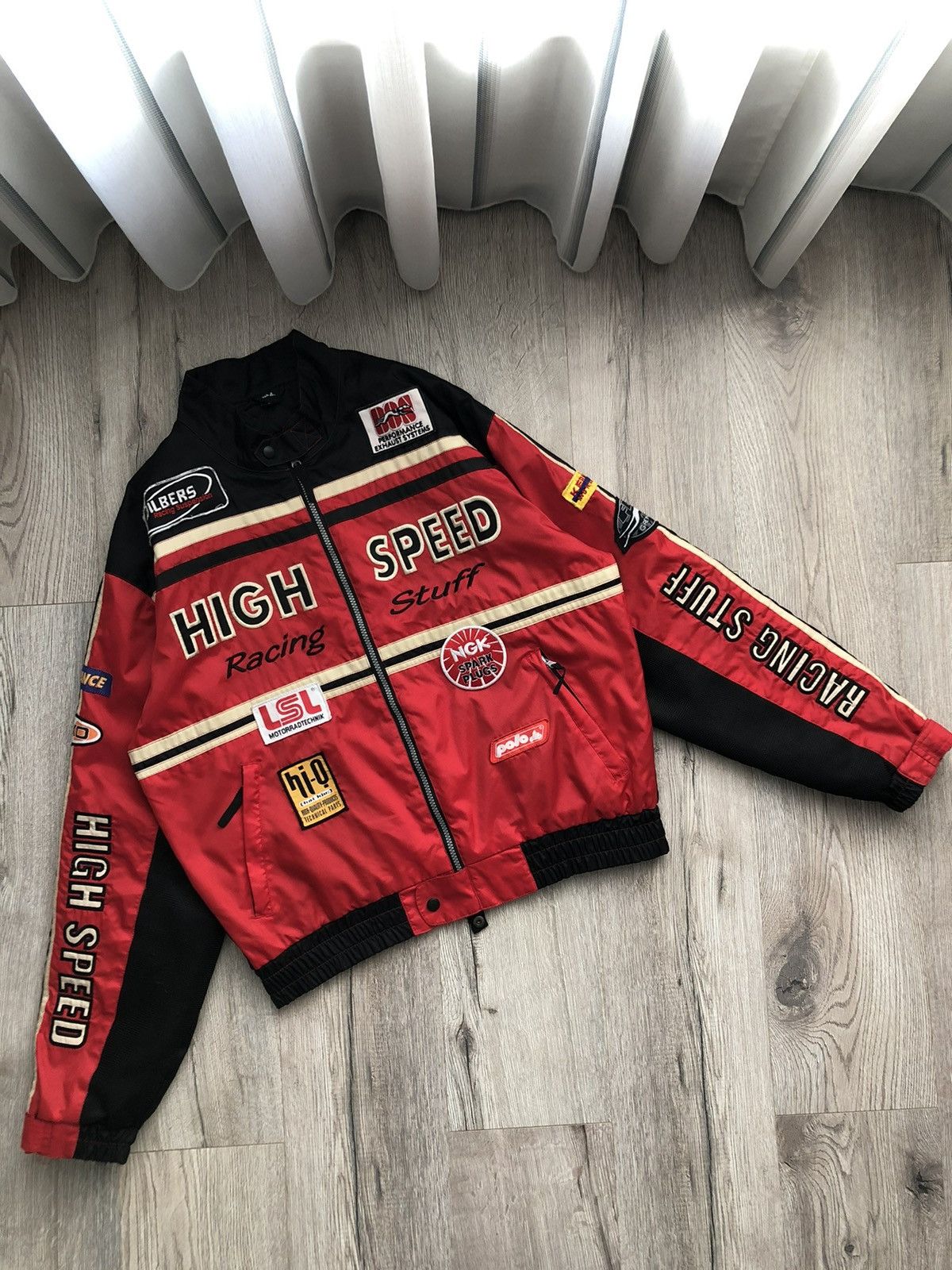 Vintage High Speed Racing Stuff USA Moto Bike Jacket