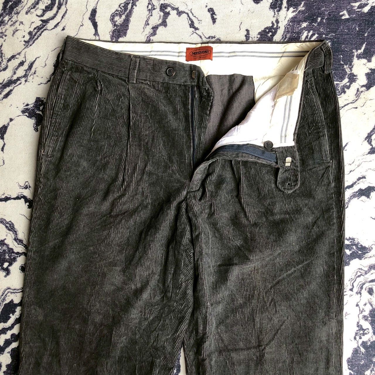 Missoni Vintage 90s Missoni Corduroy Trousers Made in Italy Size US 36 / EU 52 - 2 Thumbnail