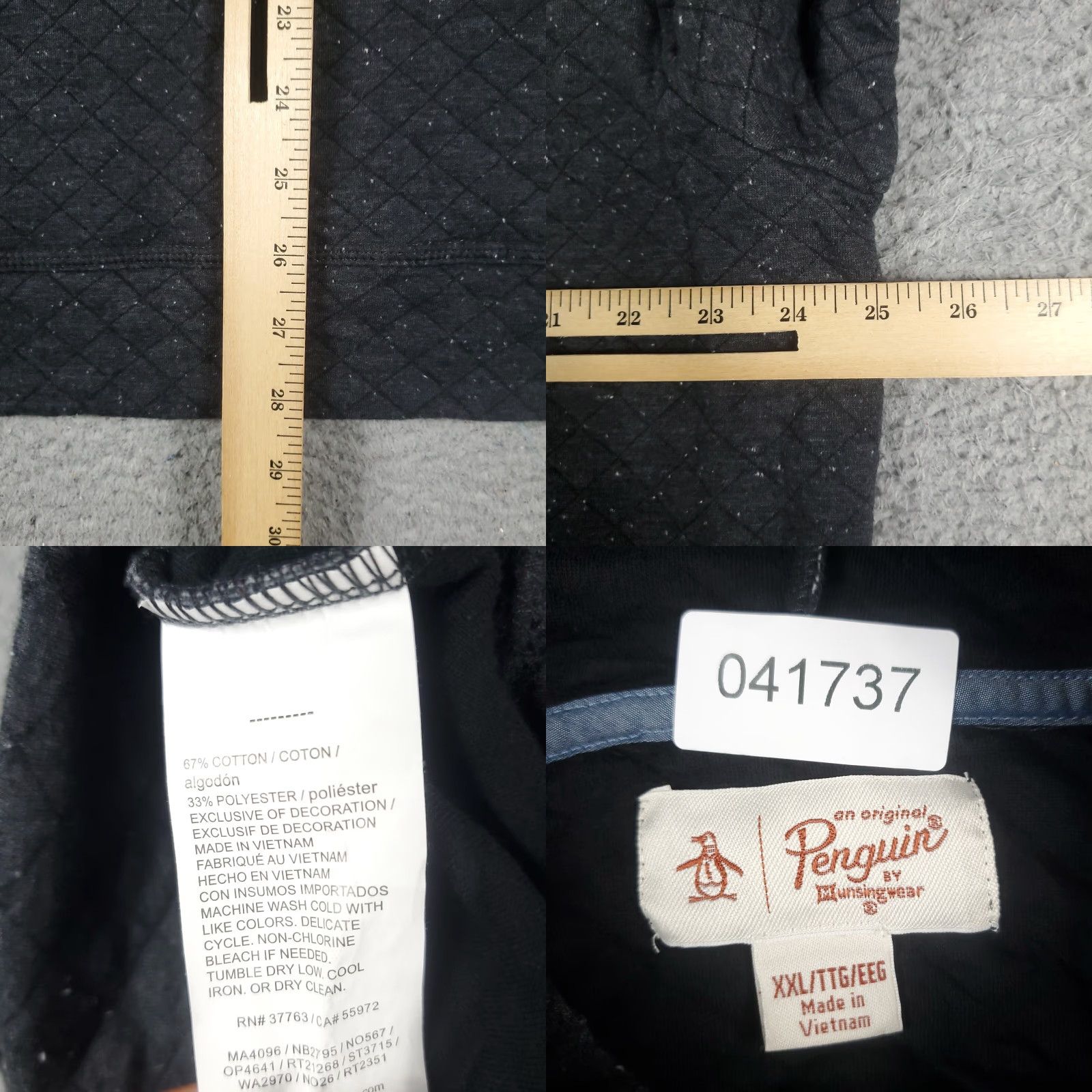 Original Penguin VINTAGE Original Penguin Hoodie Mens Full Zip Up Sweatshirt 2XL Gray Knit Logo All Seasons Size US XXL / EU 58 / 5 - 8 Thumbnail