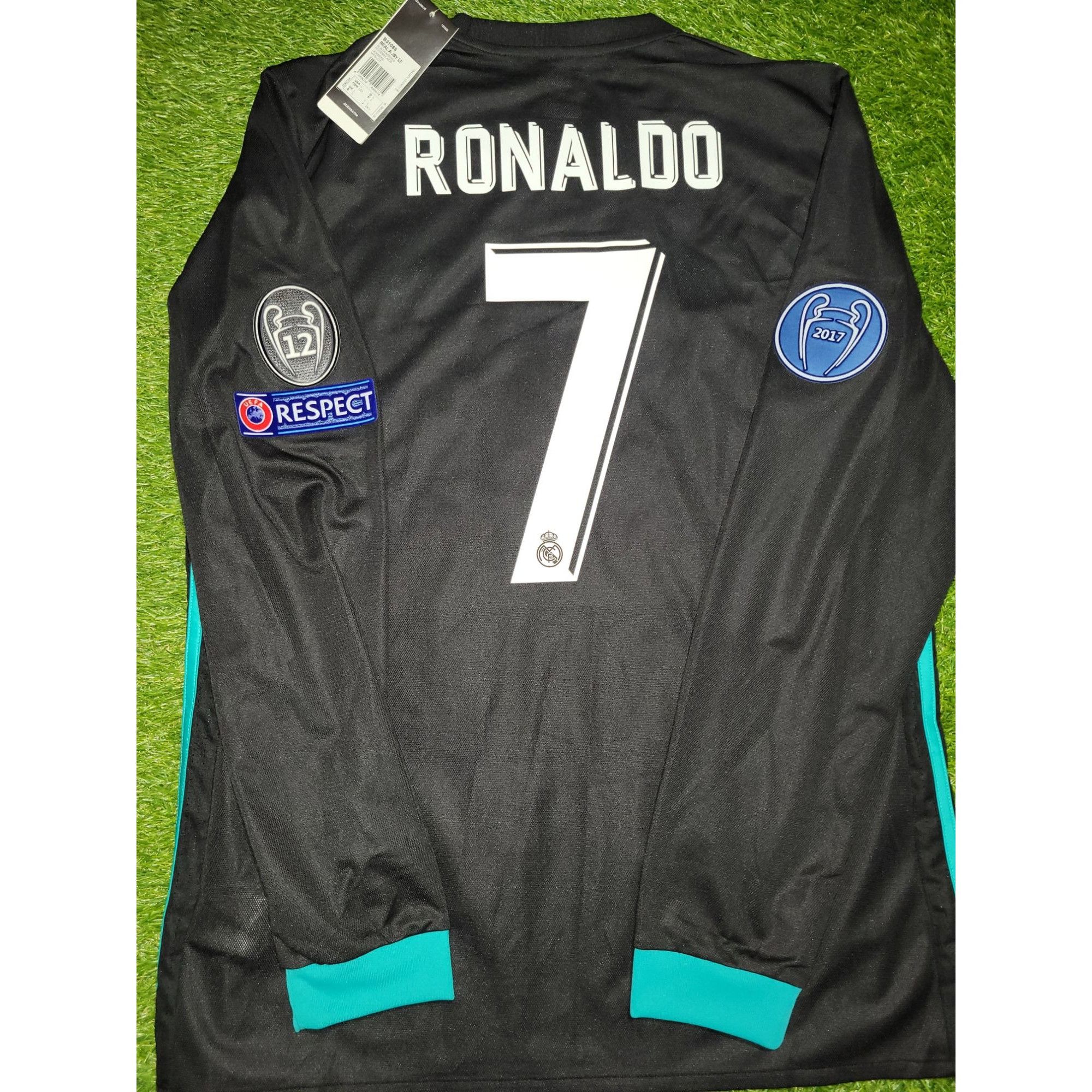Adidas Ronaldo Real Madrid 2017 2018 UEFA Away Soccer Jersey BNWT L Size US L / EU 52-54 / 3 - 1 Thumbnail