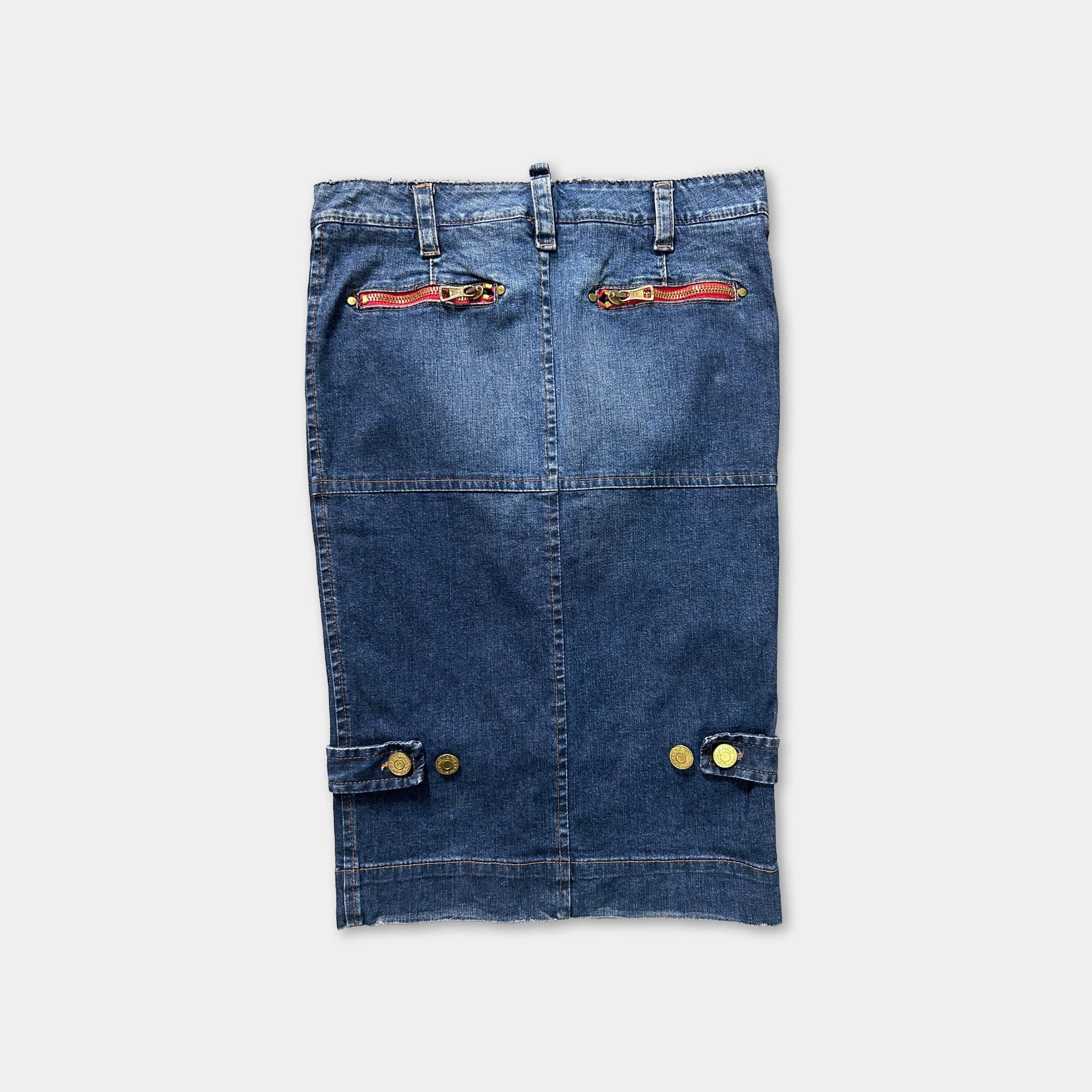 Dsquared2 Dsquared2 00's Cargo Denim Skirt Size 26" / US 2 / IT 38 - 3 Thumbnail