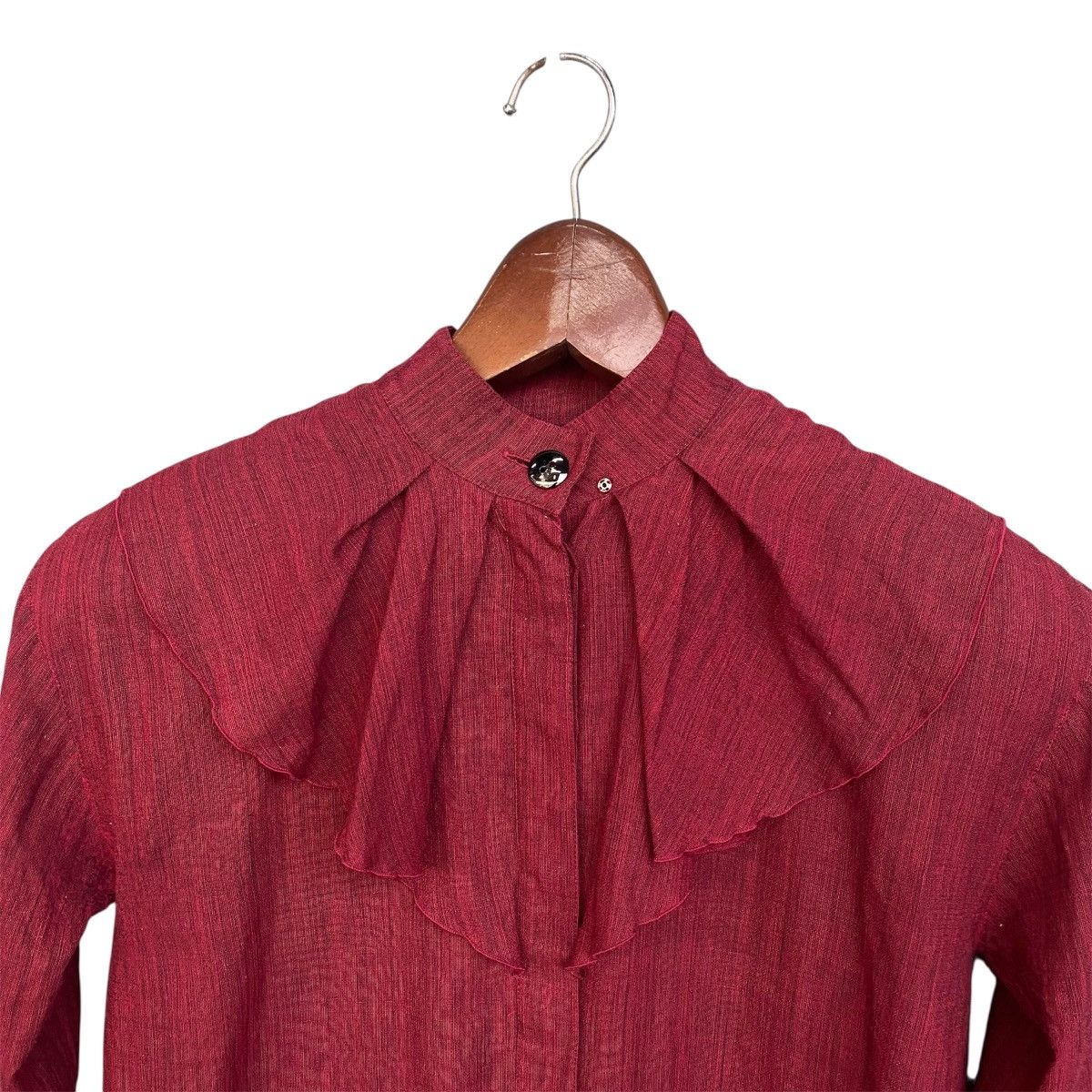Christian Dior Monsieur Christian Dior Vintage Ruffle Blouse Archive Elegant Cut Size M / US 6-8 / IT 42-44 - 4 Thumbnail