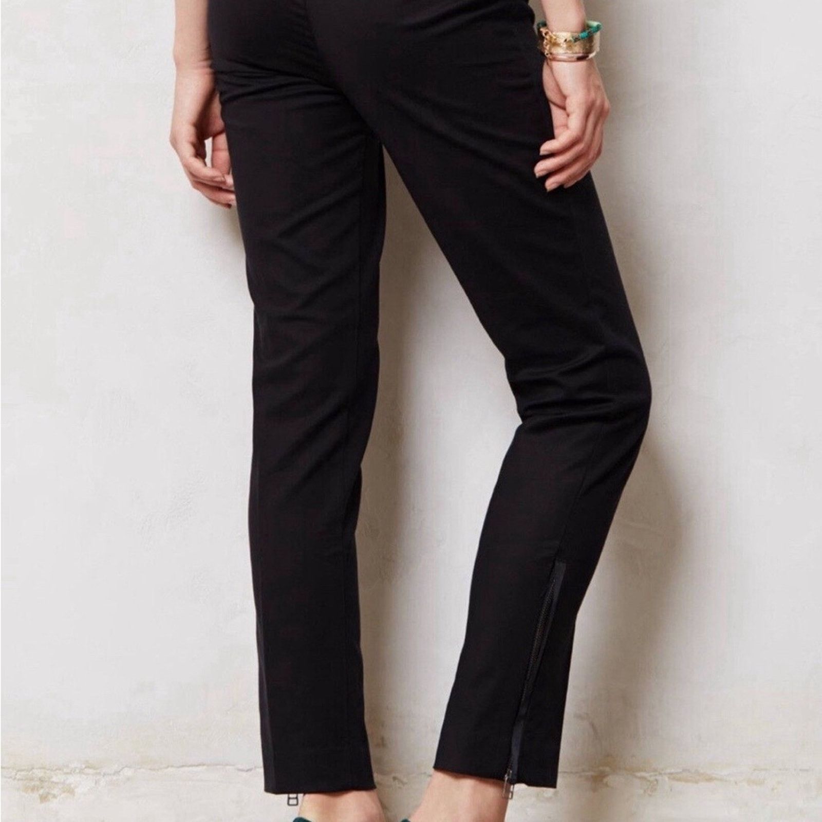 Anthropologie Anthropologie Cartonnier Ankle Zip Charlie Trousers Womens 2 Size 26" / US 2 / IT 38 - 2 Thumbnail