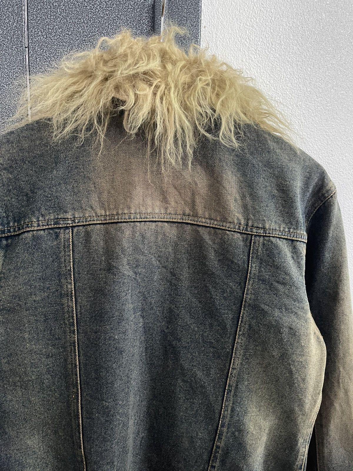 Japanese Brand Vintage Unbrand Faux Fur Collar Denim Jacket Size L / US 10 / IT 46 - 9 Thumbnail