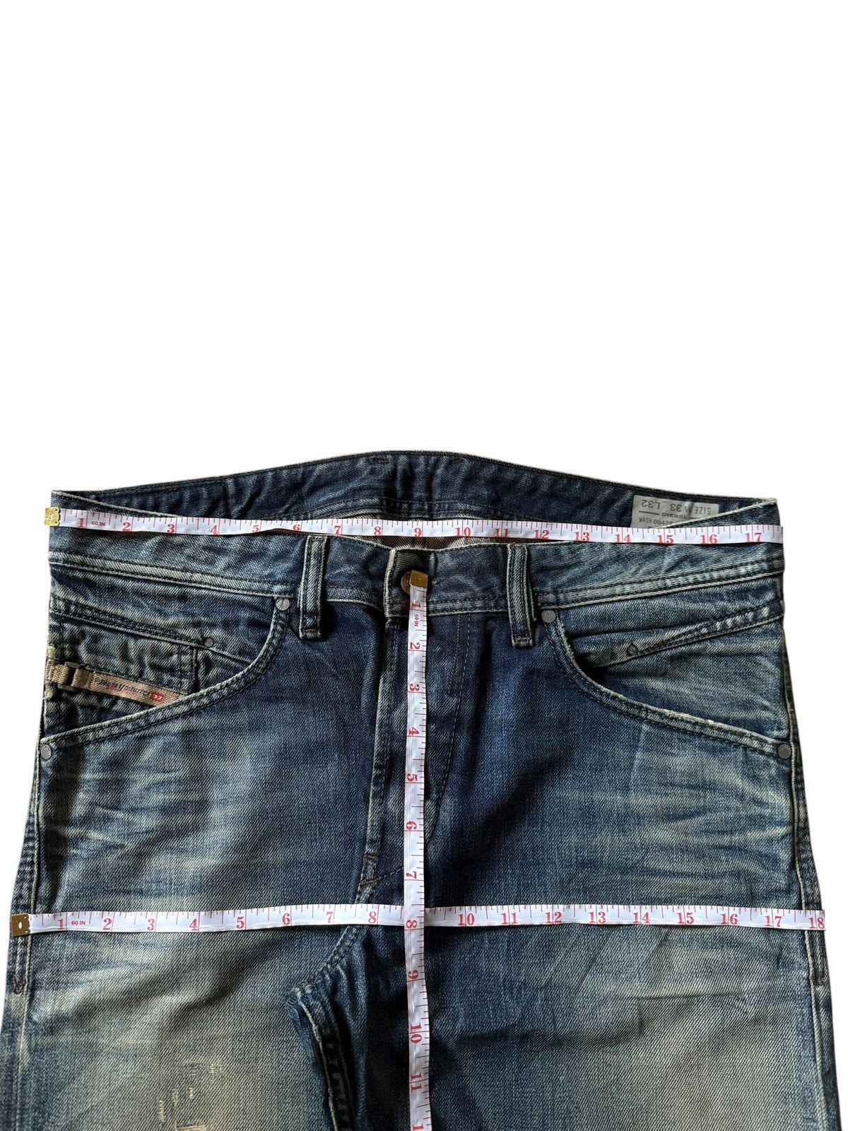 Diesel Vintage Diesel Belther Mud Wash Distressed Jeans Size 35" - 6 Thumbnail