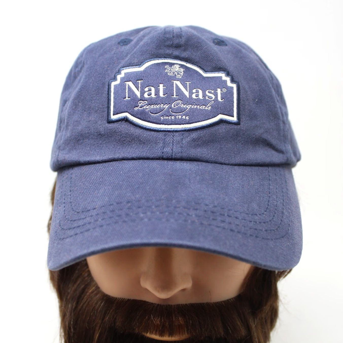 Nat Nast Nat Nast Hat Blue Adjustable 100% Cotton Shell Baseball Cap Mens Adjustable Blue Cotton Twill Baseball Cap Size ONE SIZE - 2 Thumbnail
