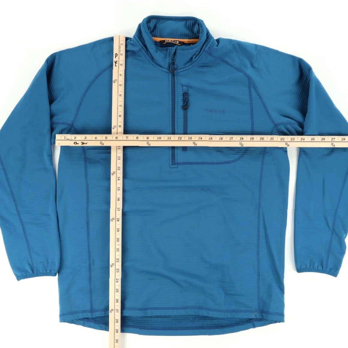 Orvis Orvis Shirt Blue Men L Waffle 1/2 Zip Thermal Pullover Mock Long Sleeve Sweatshirt Stretch Solid Size US L / EU 52-54 / 3 - 3 Thumbnail