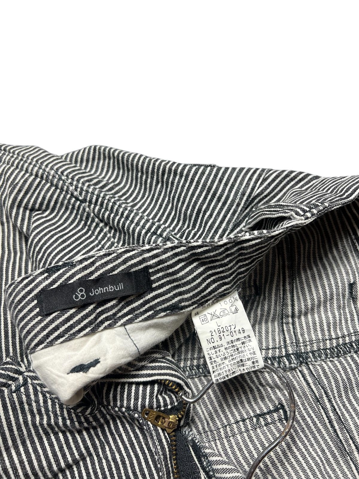 Japanese Brand 2000s Johnbull Kojima Gemes Hickory Flared Pants Size US 30 / EU 46 - 4 Thumbnail