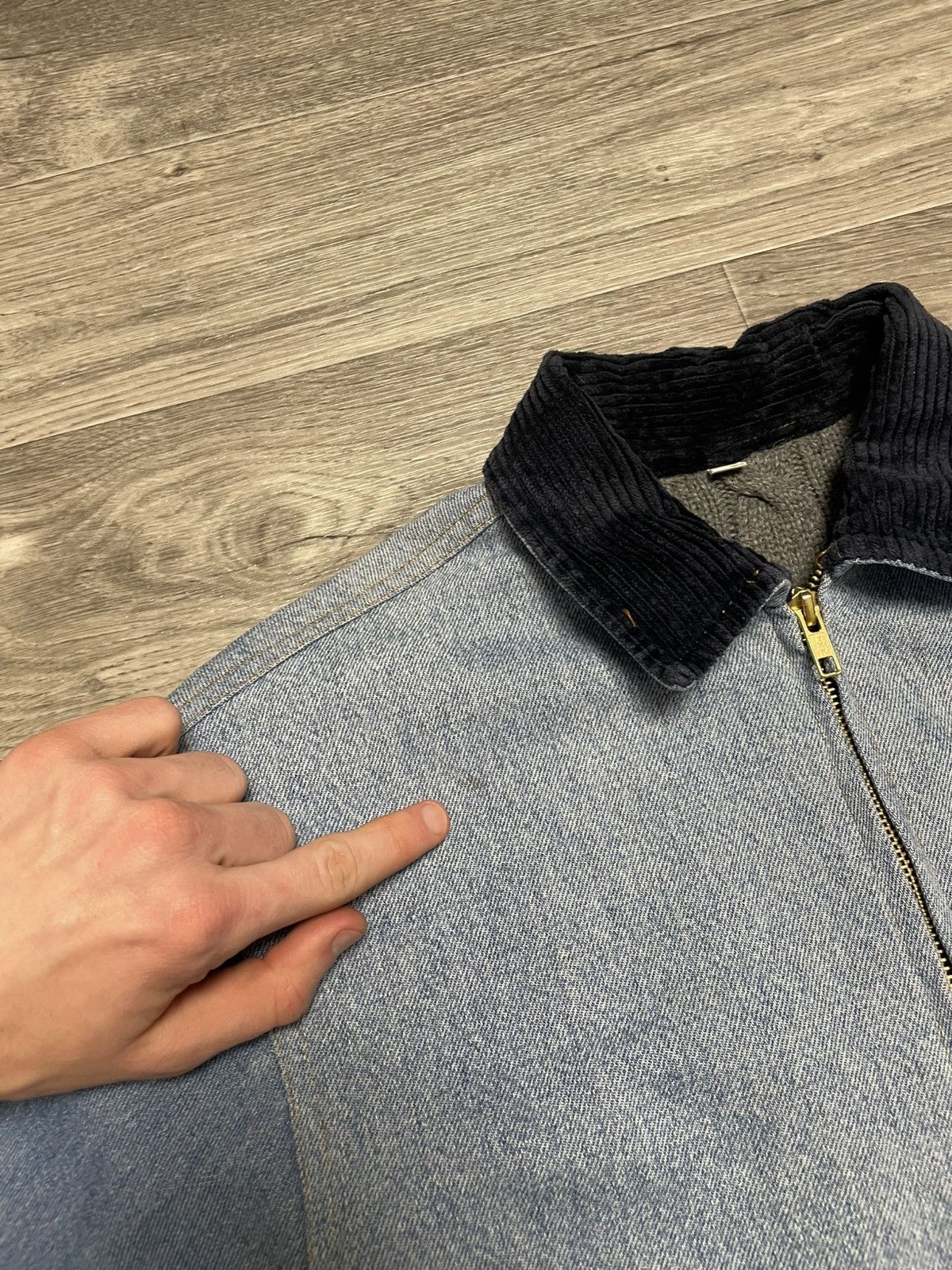 Carhartt Bespoke Carhartt J97 Detroit Jacket w/ RL Cable Knit Lining Size US S / EU 44-46 / 1 - 12 Thumbnail