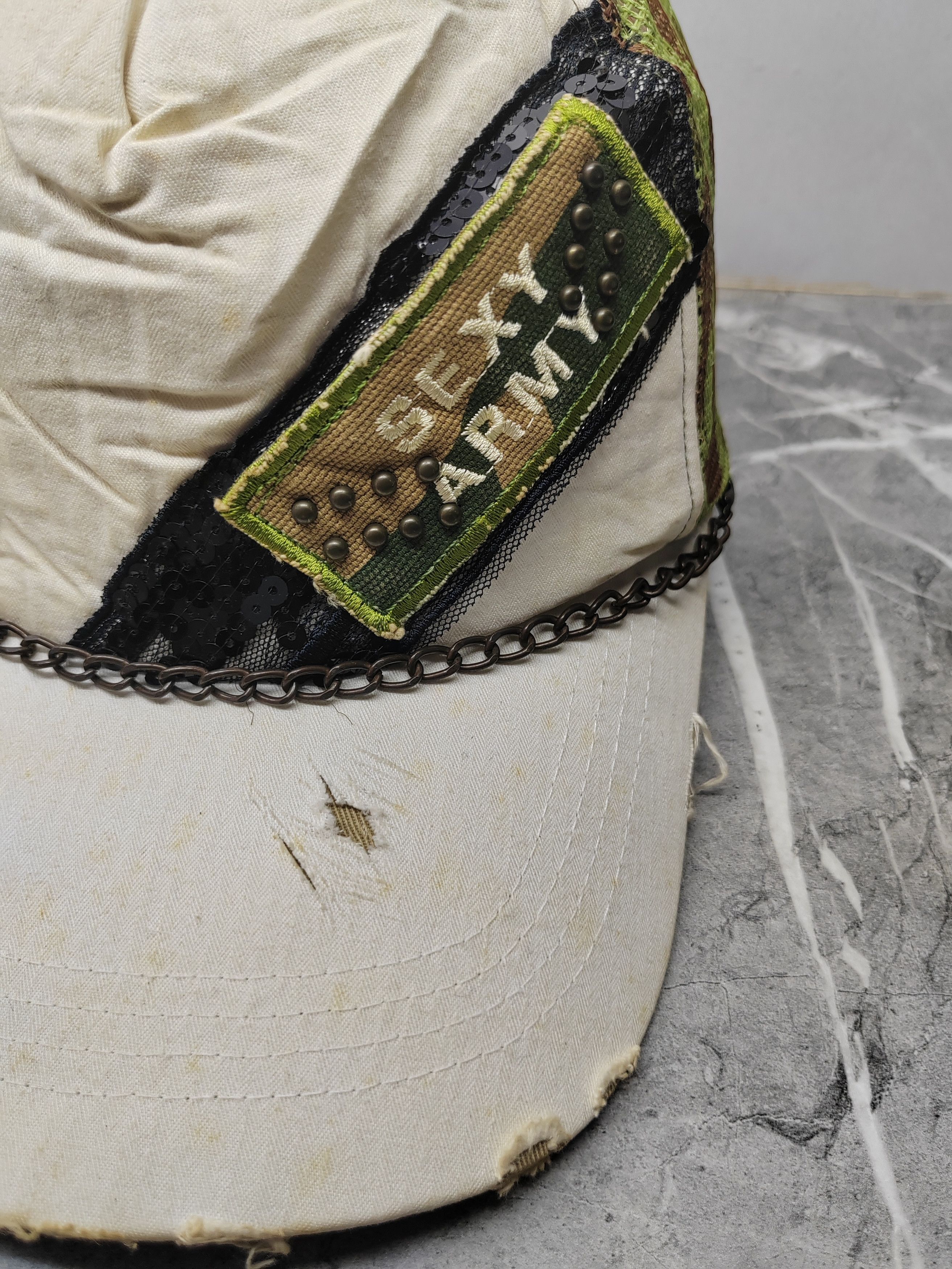 Japanese Brand Vintage Sexy Army Camo Distressed Style Cap Hat Size ONE SIZE - 3 Thumbnail
