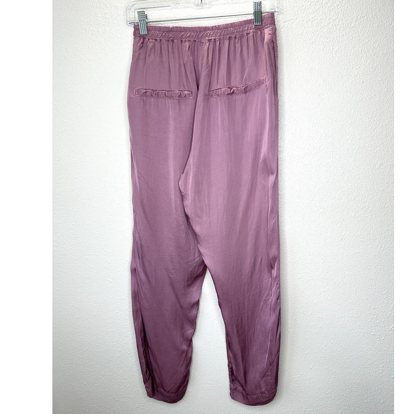 Other Light Purple Shimmer Pocketed Elastic Jogger Pants Small Size 27" / US 4 / IT 40 - 5 Thumbnail
