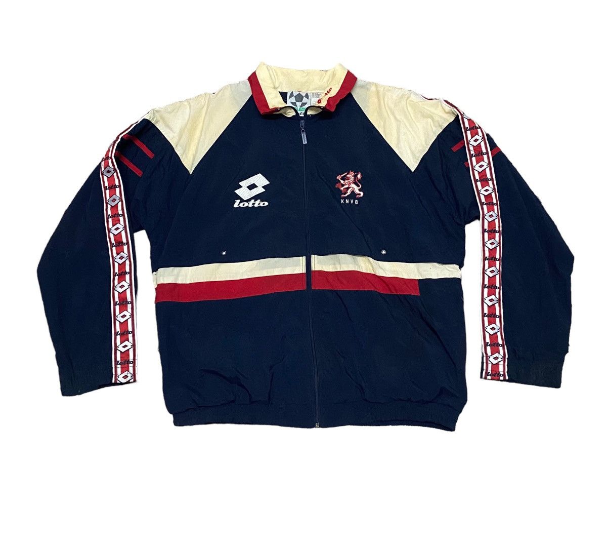 Lotto Sport Vintage 90s LOTTO KNVB NEDERLAND windbraker jacket Size US L / EU 52-54 / 3 - 3 Thumbnail
