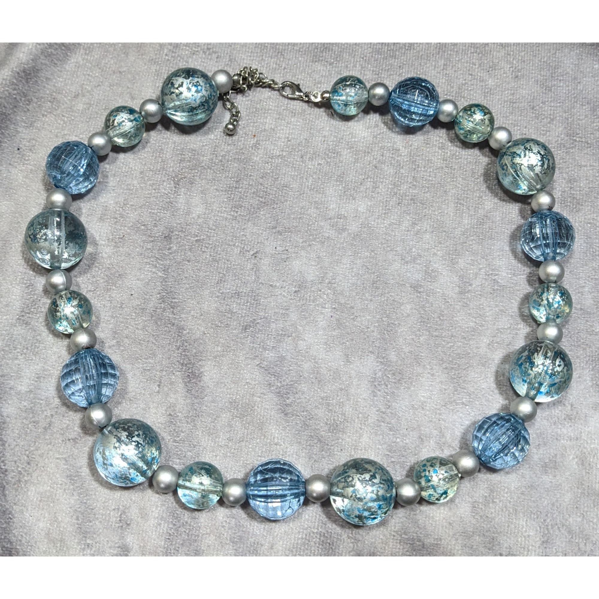 Other Whimsical Blue And Silver Tone Beaded Necklace Size ONE SIZE - 5 Thumbnail
