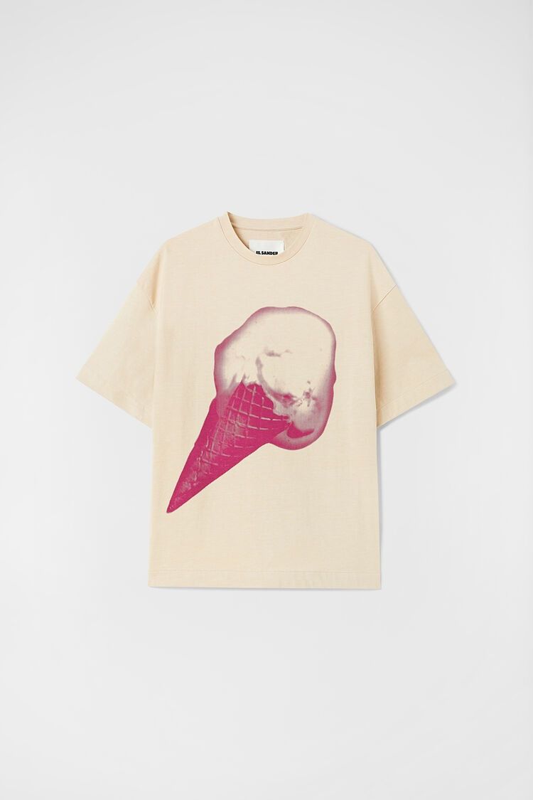 o1w1db10825 Print T-Shirt in Cream