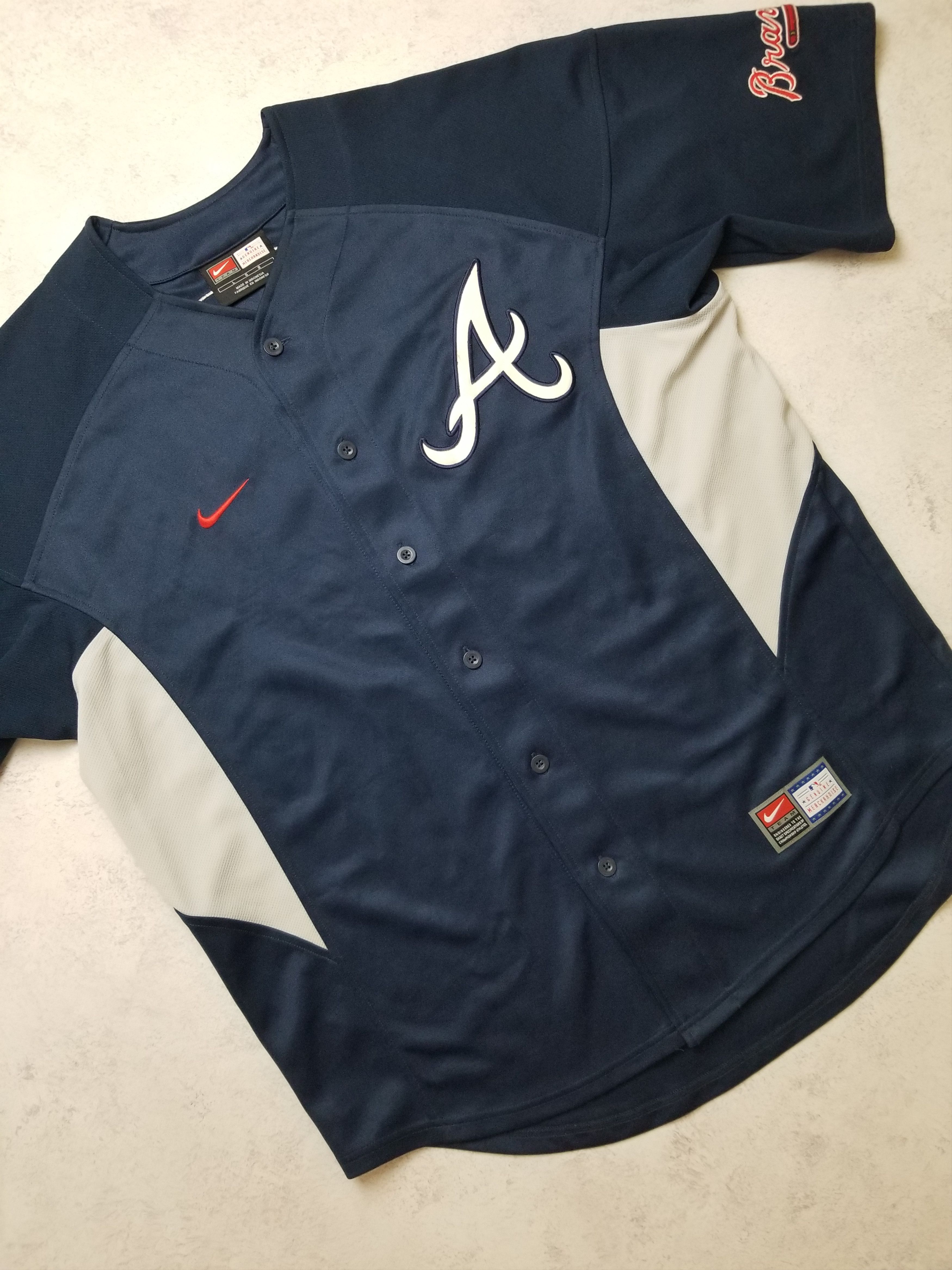 Nike Nike Vintage Classic Atlanta Braves #7 Drew Navy Blue Jersey Size US L / EU 52-54 / 3 - 18 Thumbnail