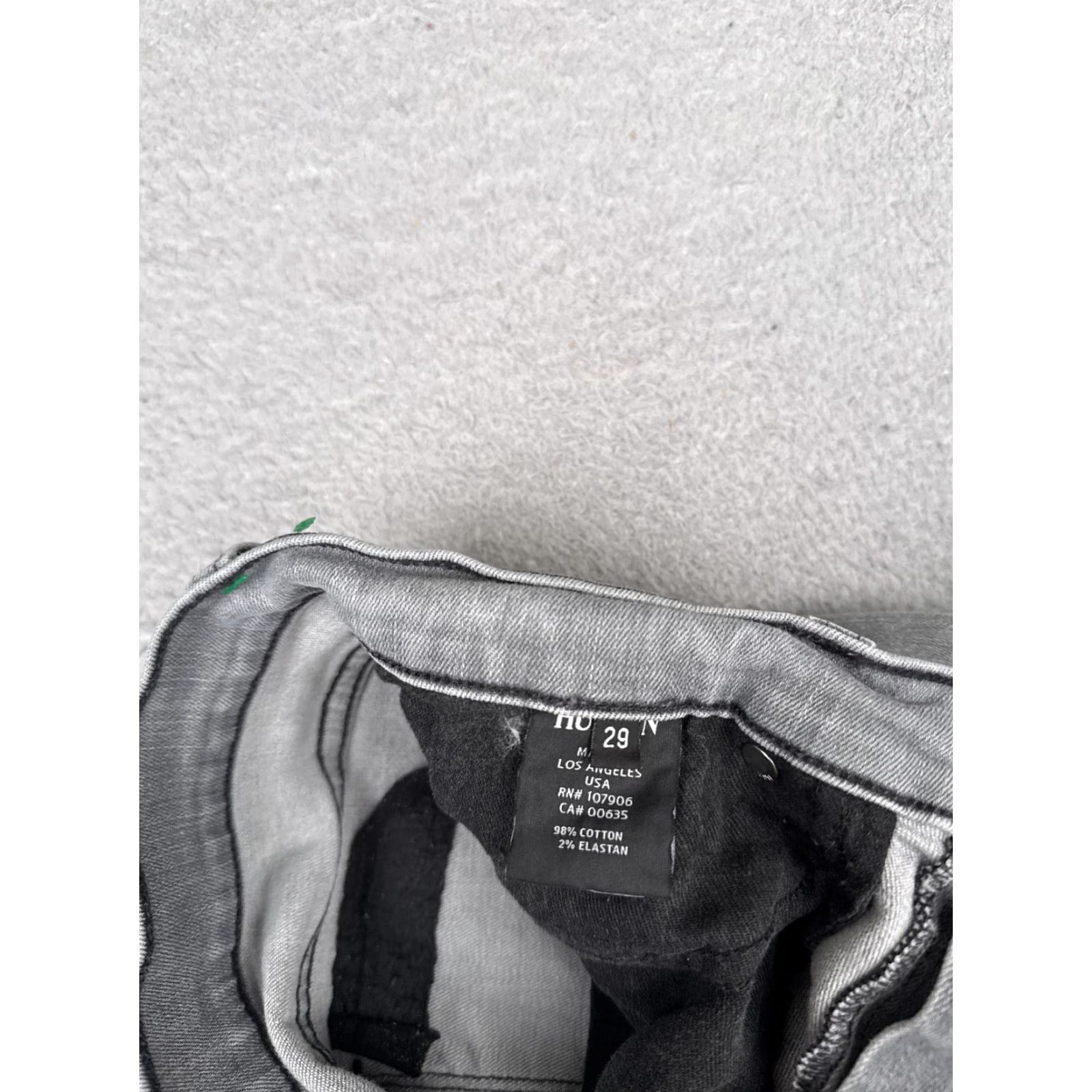 Hudson Hudson Womens Skinny Jeans Gray Medium Wash Studded 29x28 Slim Stretch Mid Rise 5-Pocket Denim Size 29" - 7 Thumbnail