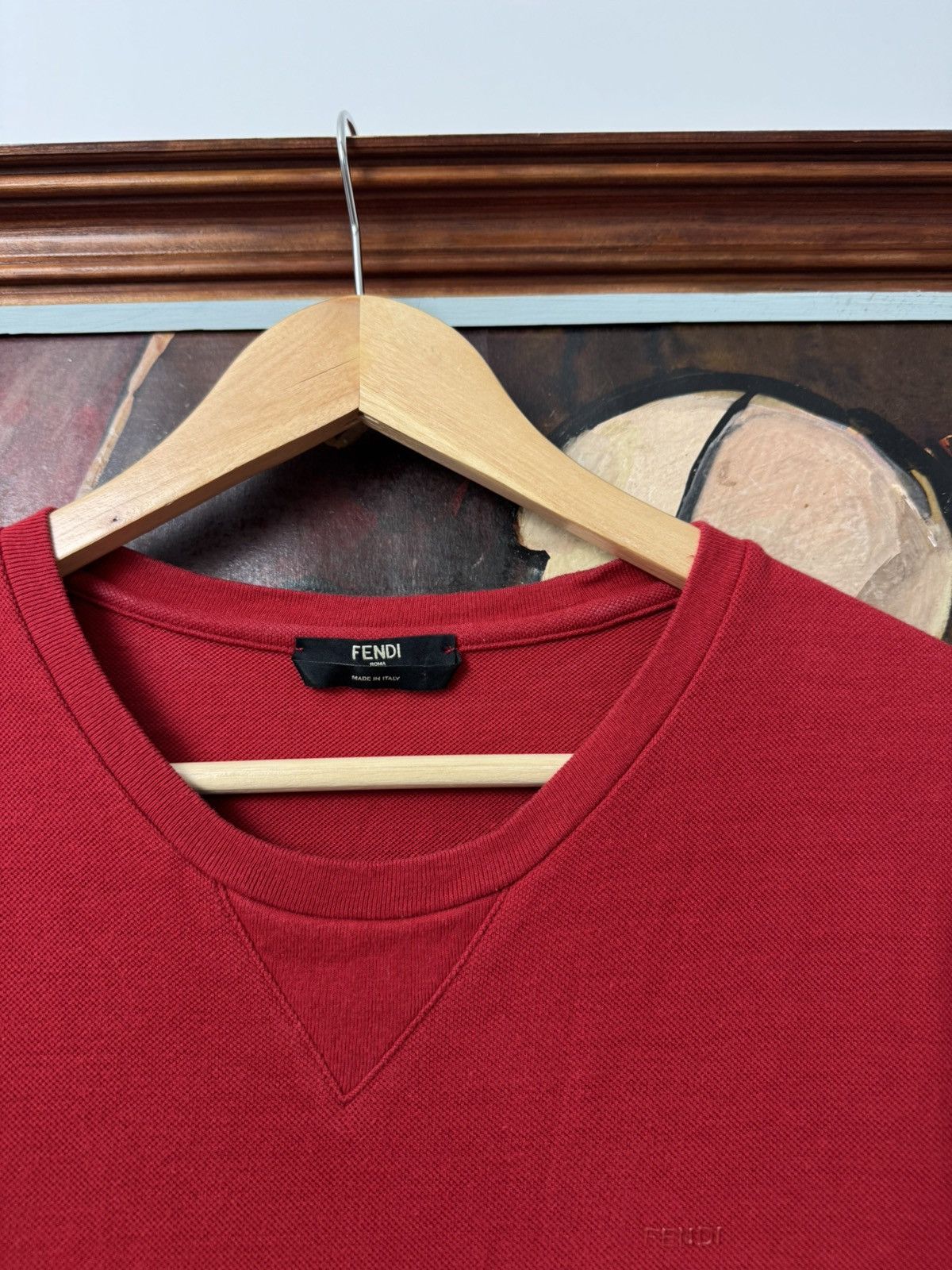 Fendi Fendi tee mini logo designer high end luxury red hype Size US S / EU 44-46 / 1 - 2 Thumbnail