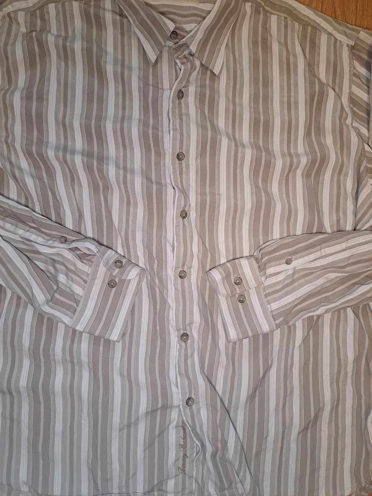 Tommy Bahama Tommy Bahama Button Up Shirt XXL Beige Striped 100% Silk Size US XXL / EU 58 / 5 - 5 Thumbnail