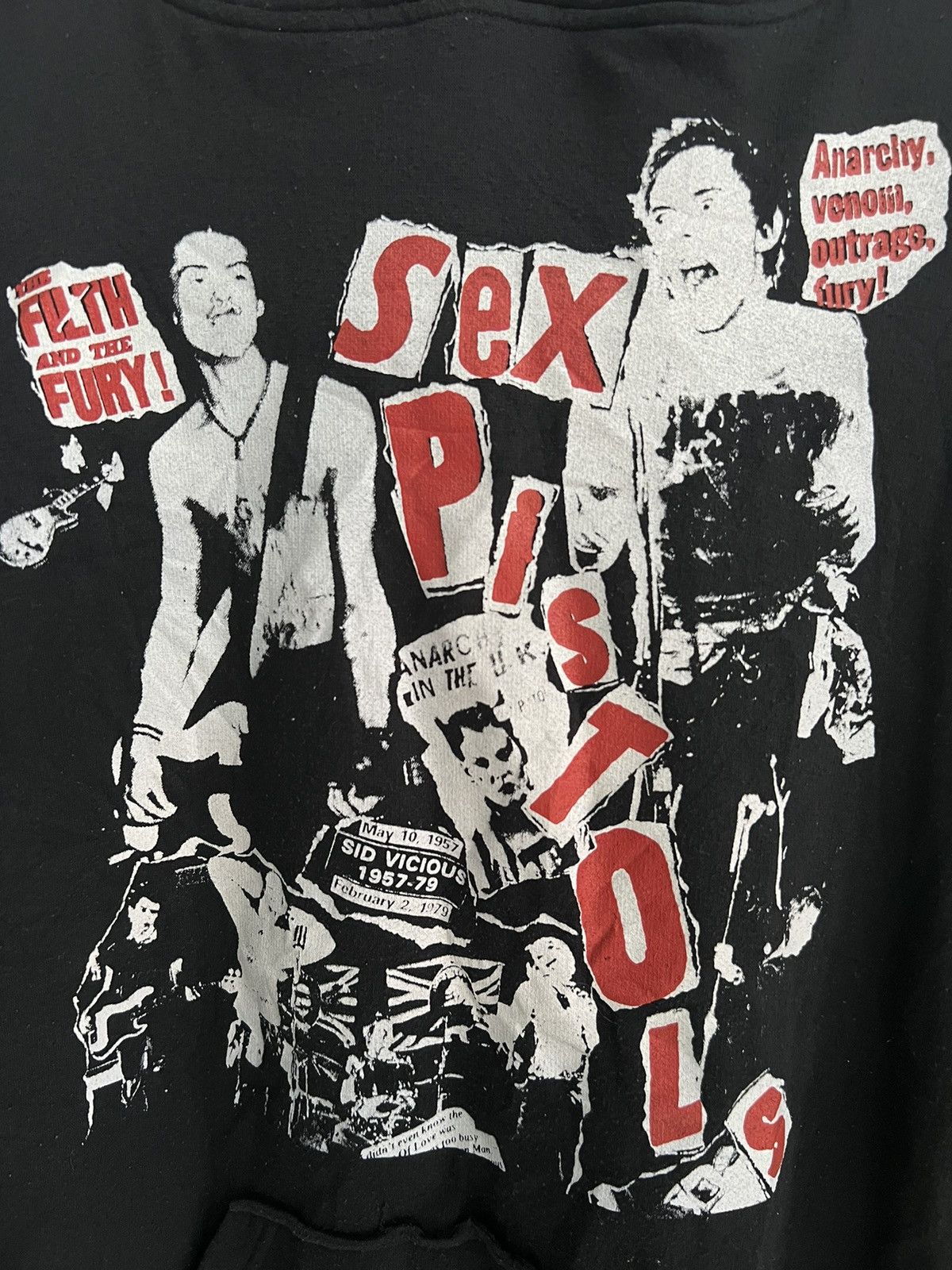 Band Tees × Vintage 1990s Sex Pistol "The Filth & Fury" Album Anarchy Hoodie Size US L / EU 52-54 / 3 - 4 Thumbnail