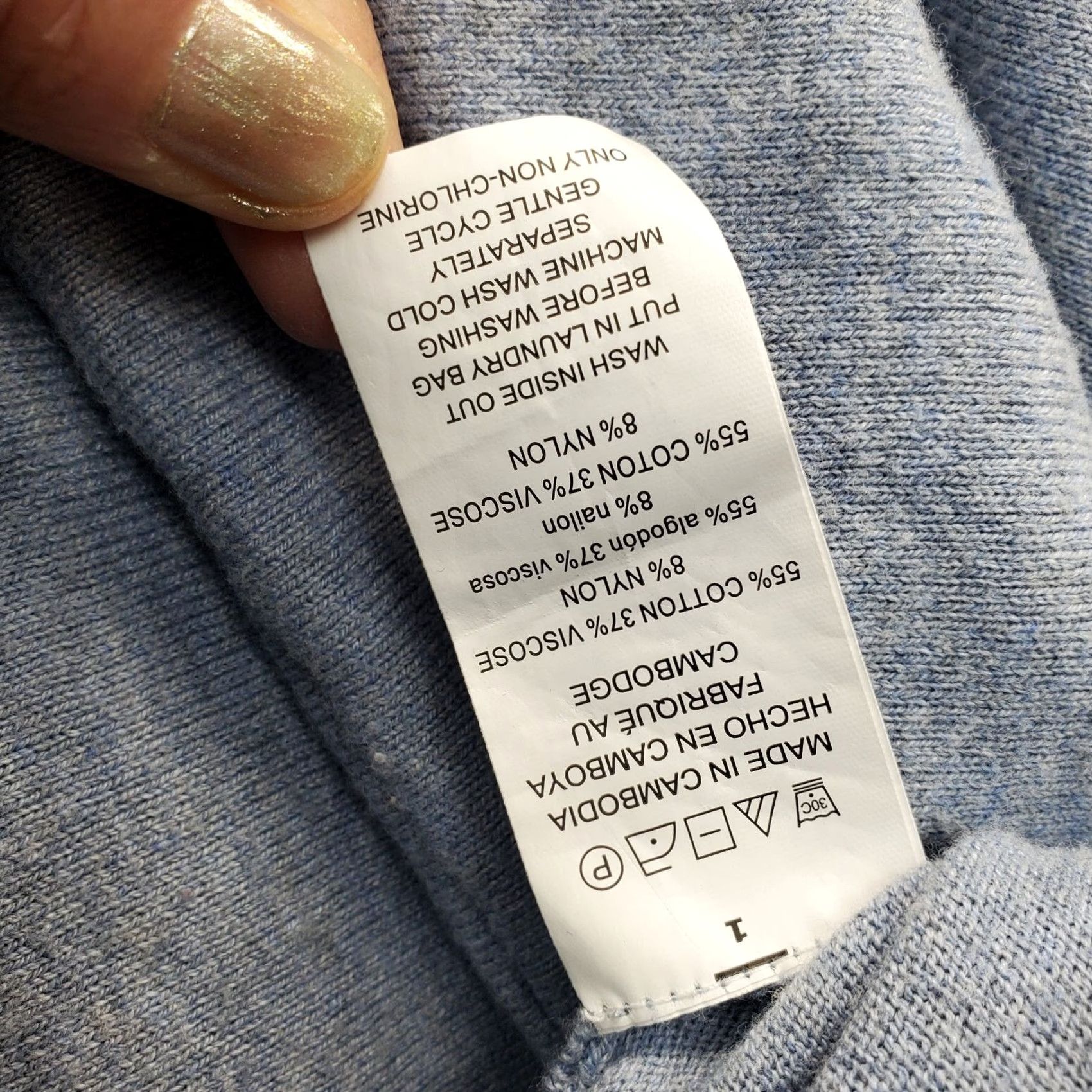 Michael Kors Michael Kors Knit Top Womens M Blue Stretch Long Sleeve Pullover Knit Top Shirt Size M / US 6-8 / IT 42-44 - 7 Thumbnail