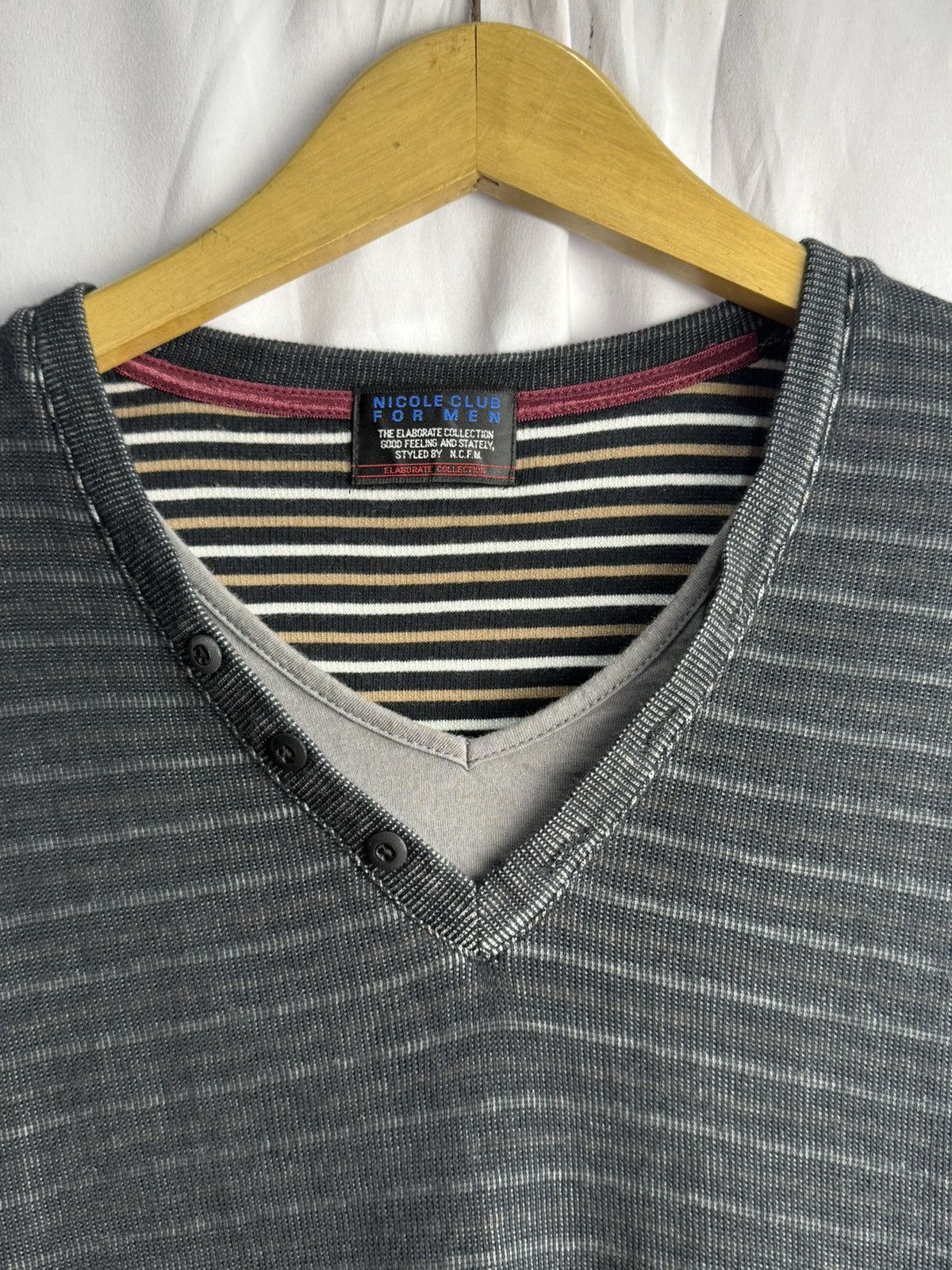 If Six Was Nine × Japanese Brand × Le Grande Bleu (L.G.B.) NCFM Nicole Striped Long Sleeve Japanese Size US M / EU 48-50 / 2 - 6 Thumbnail