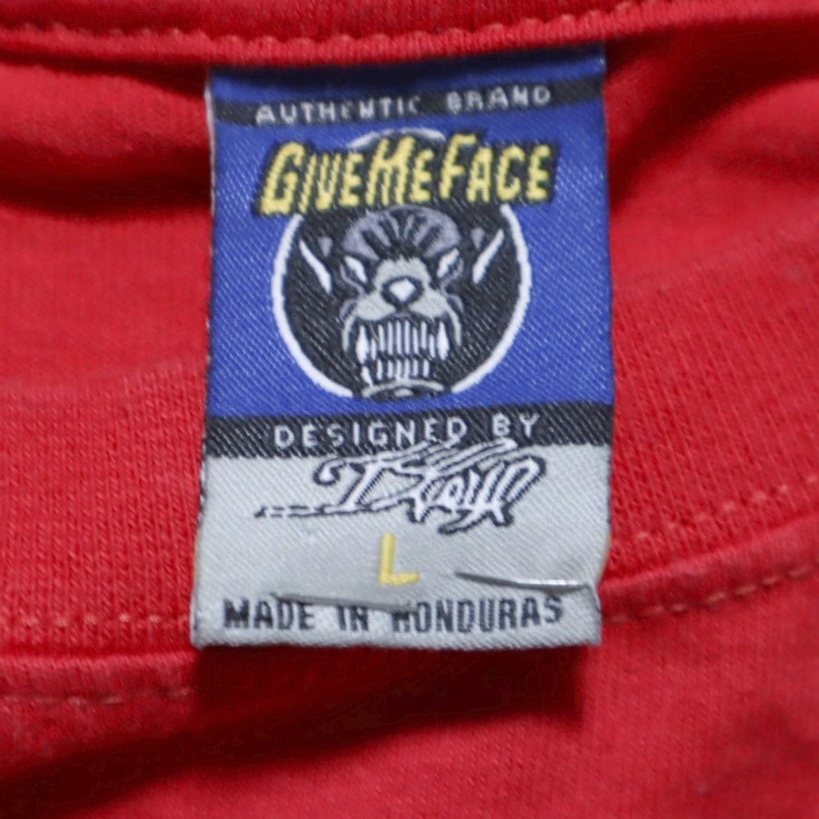 Vintage VTG Give Me Face 2 Pac Rap Solid T-Shirt Red Men's L Shirt (VTG) Size US L / EU 52-54 / 3 - 5 Thumbnail