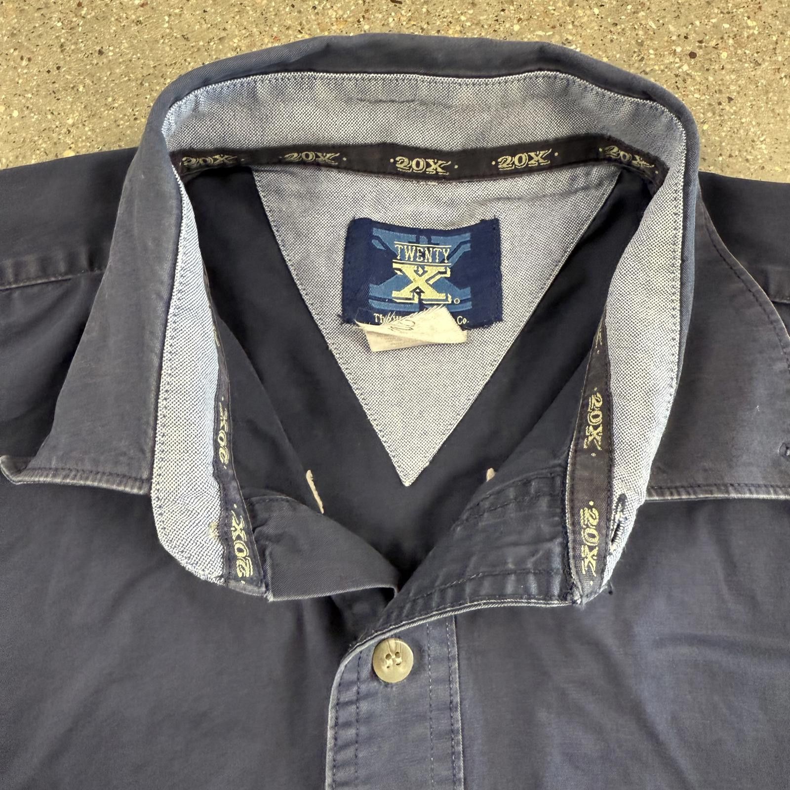 Designer Vtg WRANGLER 20X Flame Resistant Button-Up Cowboy Shirt Size US L / EU 52-54 / 3 - 3 Thumbnail