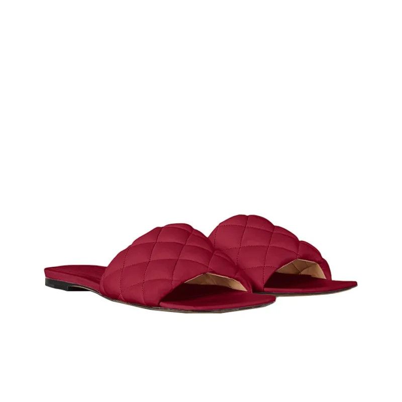 Bottega Veneta o1n1vont1124 Padded Sandals Flats in Red Size US 6 / IT 36 - 3 Thumbnail