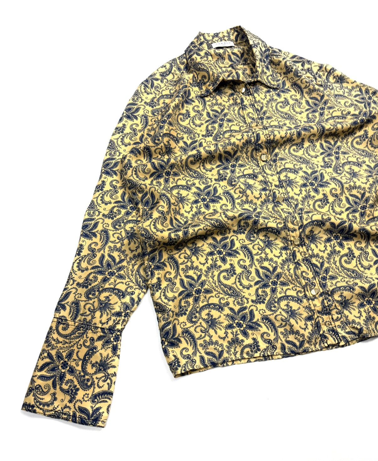 Sandro rare Sandro Paris 100% Silk Paisley Button Up Shirt Blouse Size L / US 10 / IT 46 - 9 Thumbnail