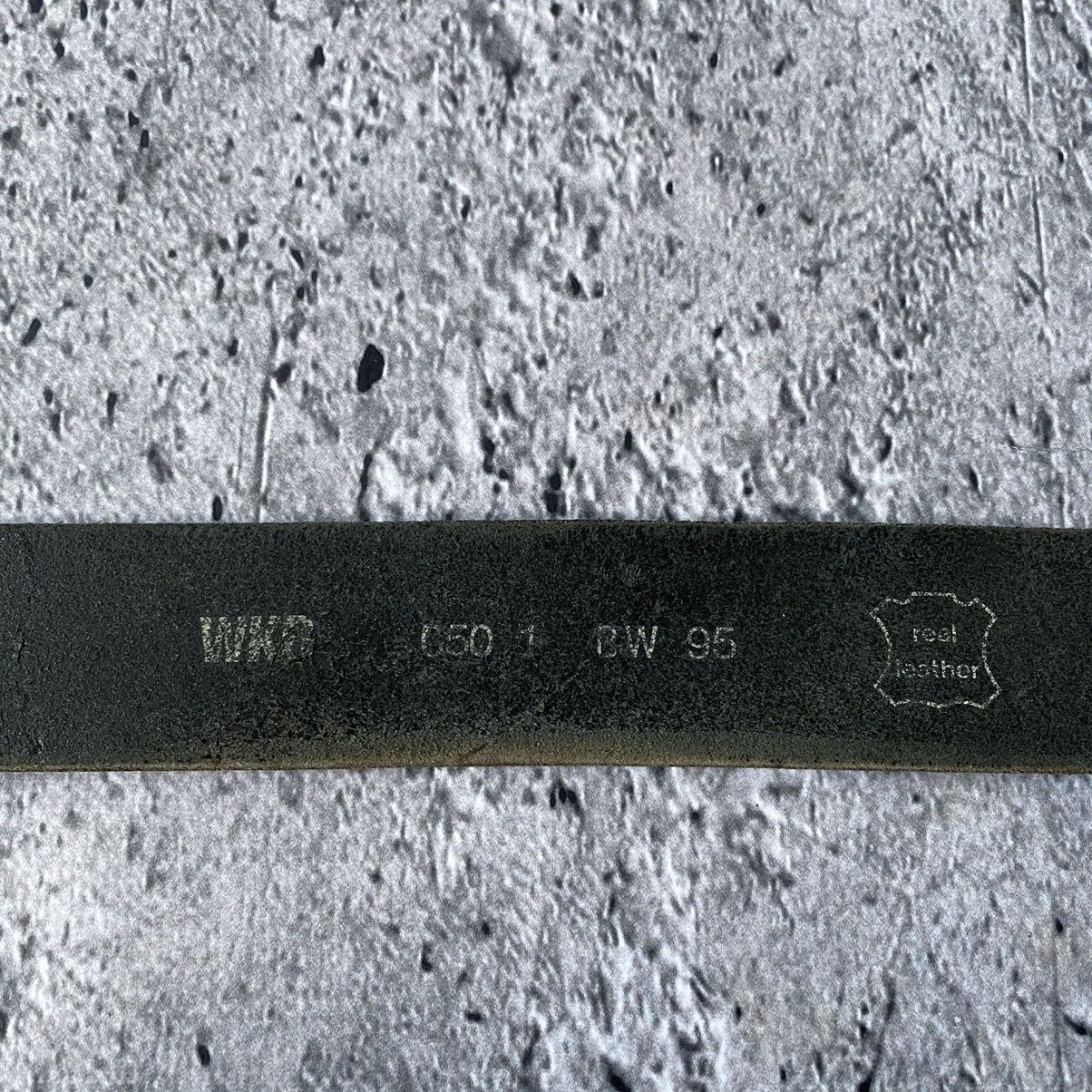 Leather × Vintage × Wrangler Vintage black leather belt Wrangler Size ONE SIZE - 5 Thumbnail