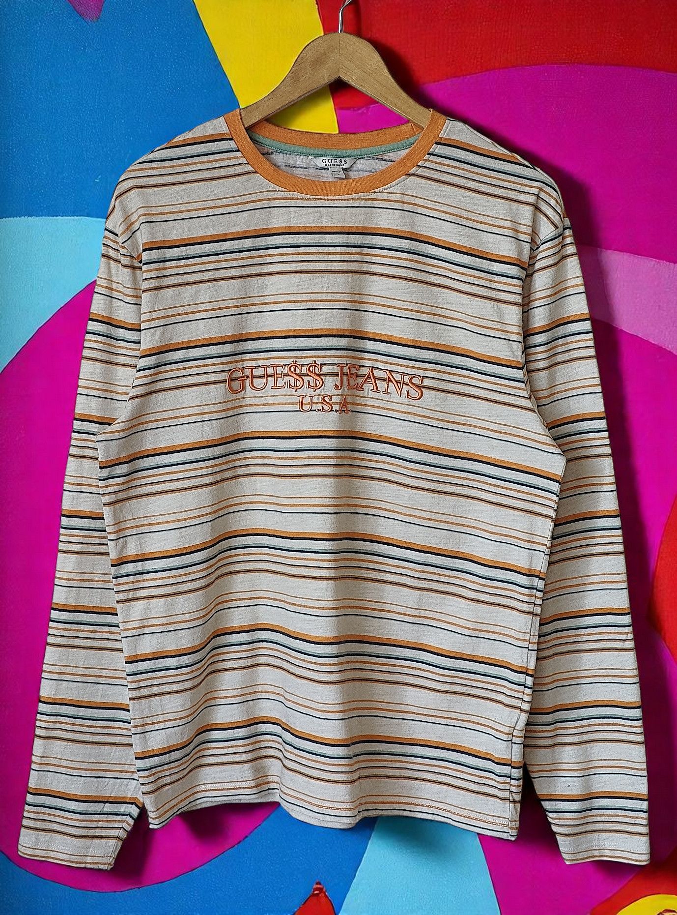 A$AP Rocky × Guess ASAP Rocky x Guess GUE$$ Striped Longsleeve Size US S / EU 44-46 / 1 - 1 Thumbnail