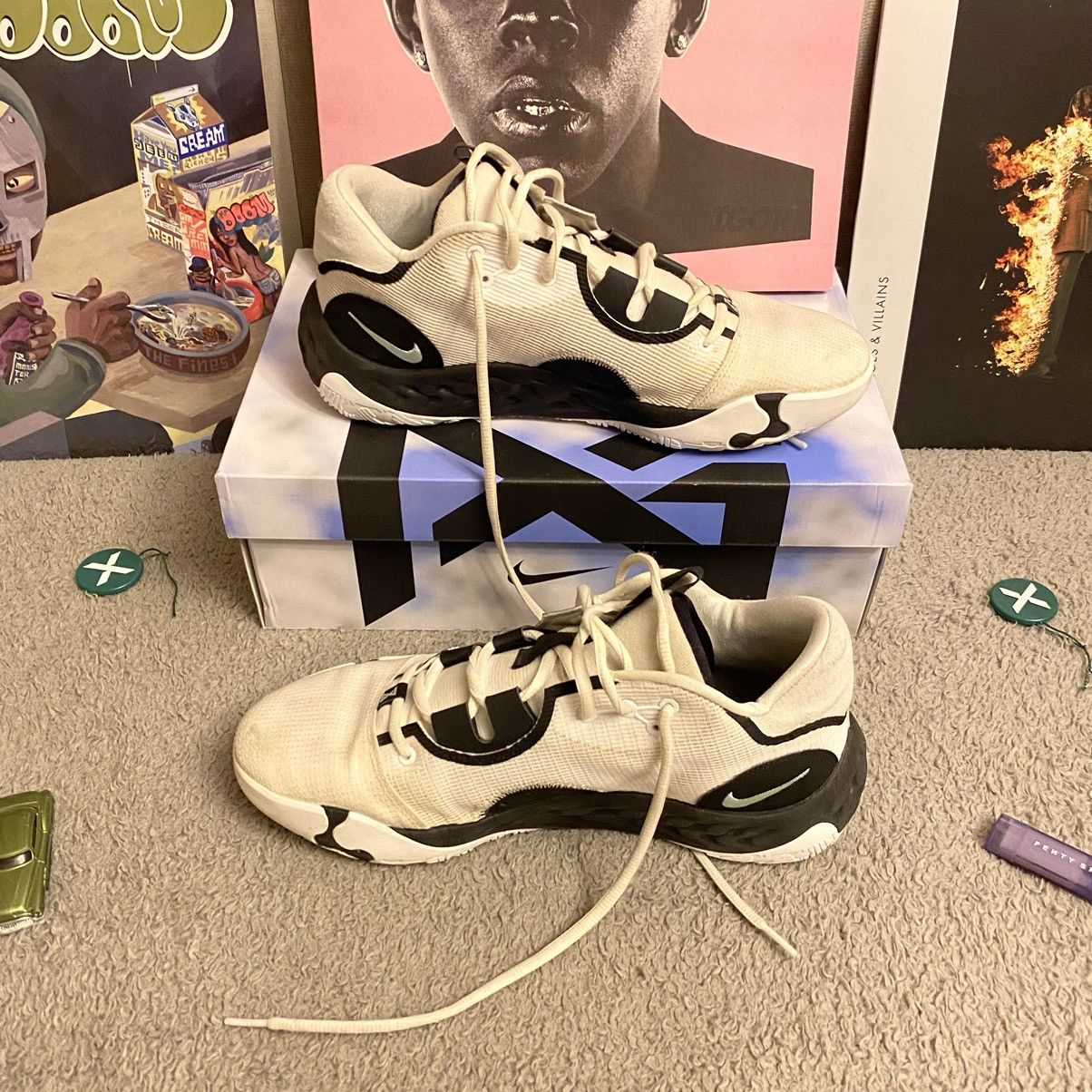 NBA × Nike Nike PG 6 (White Black Orange Chalk) Size US 10 / EU 43 - 2 Thumbnail