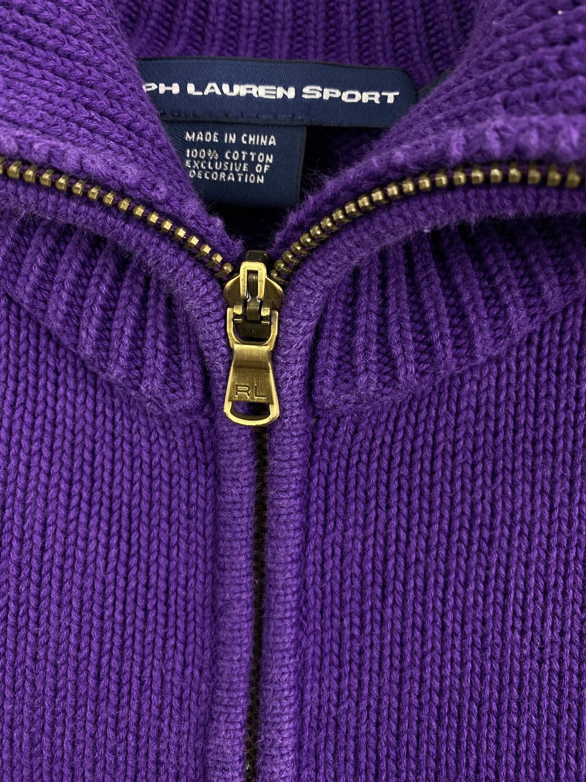 Ralph Lauren 🇺🇸 Vintage 90s Avant Garde Ralph Lauren Zip Sweater Y2K Size L / US 10 / IT 46 - 6 Thumbnail