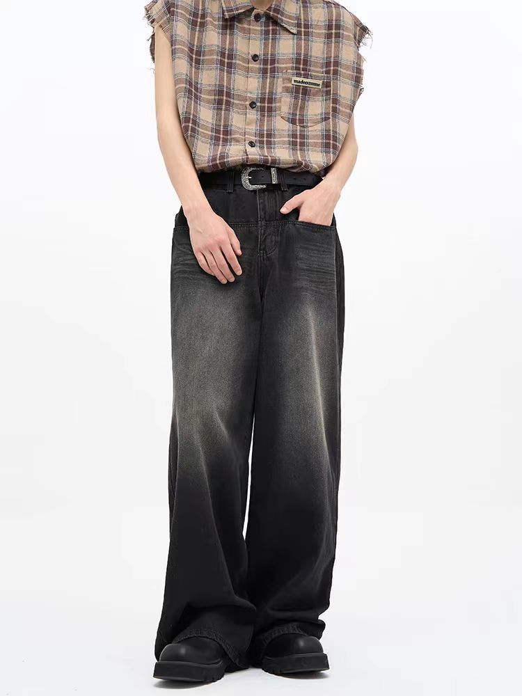 Japanese Brand × Jean Washed vintage baggy wide leg street jeans Size US 30 / EU 46 - 3 Thumbnail