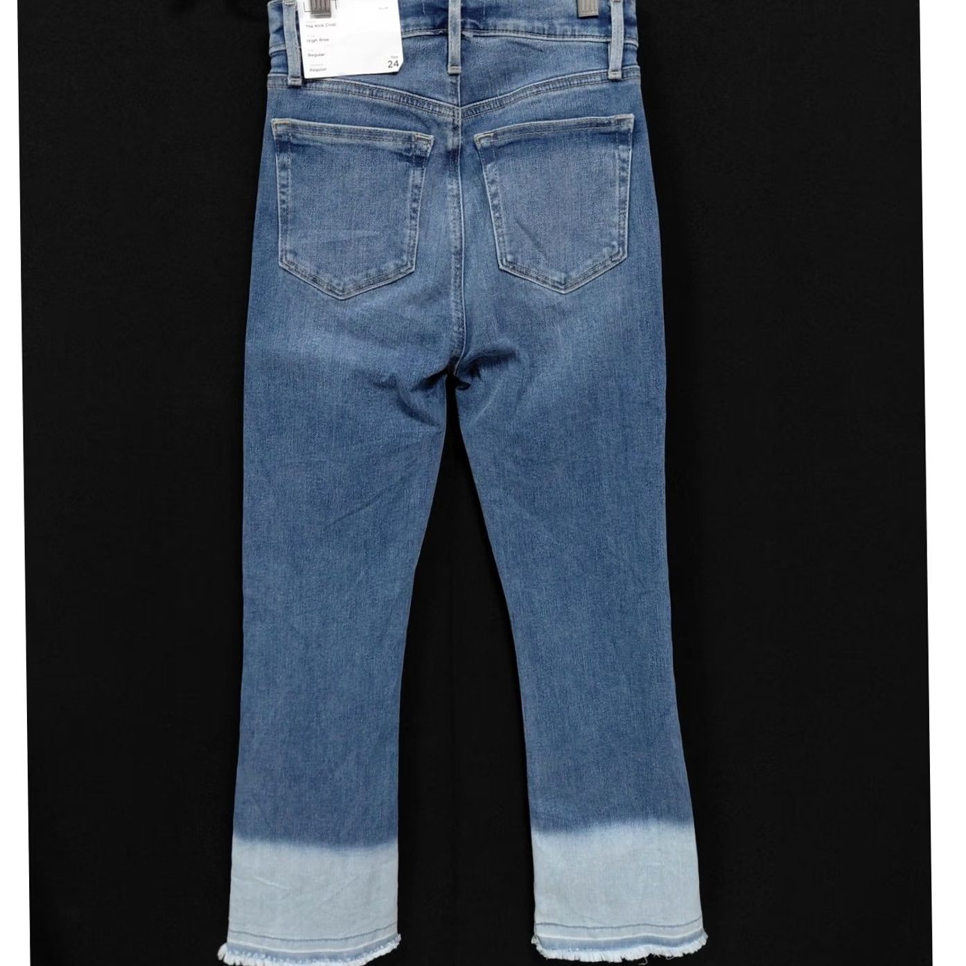 Loft LOFT Jeans Blue Solid Denim Women Size 24 Kick Crop High Rise Size 42" / US 20 - 2 Thumbnail