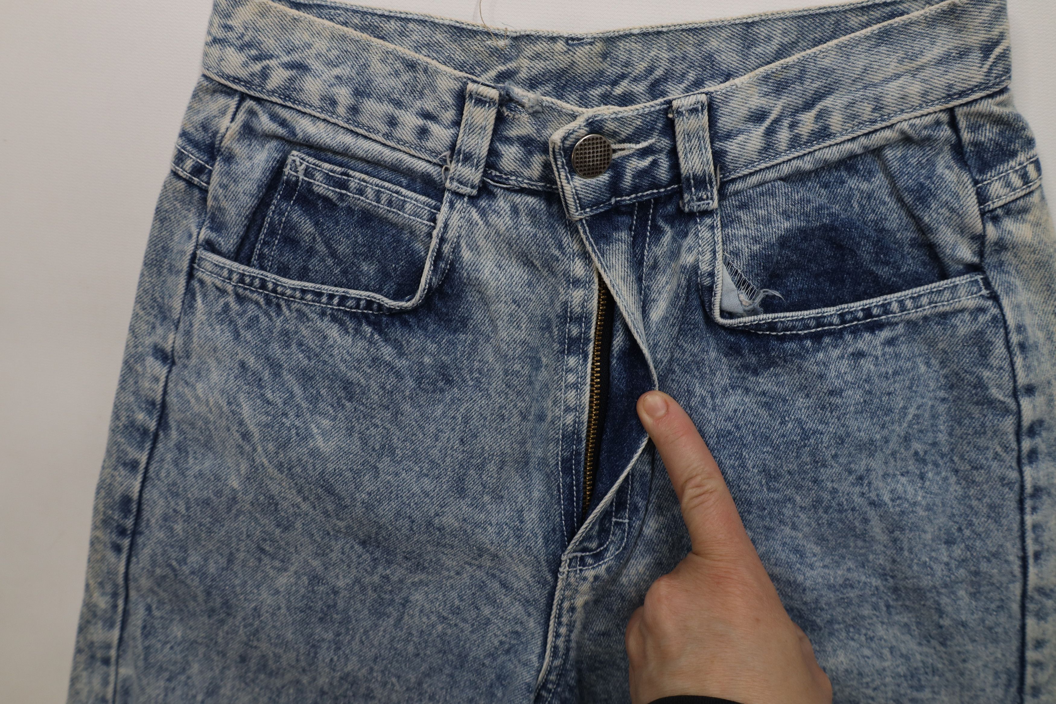 Vintage Vintage 80s 90s Streetwear Acid Wash Tapered Leg Jeans USA Size 28" / US 6 / IT 42 - 7 Thumbnail