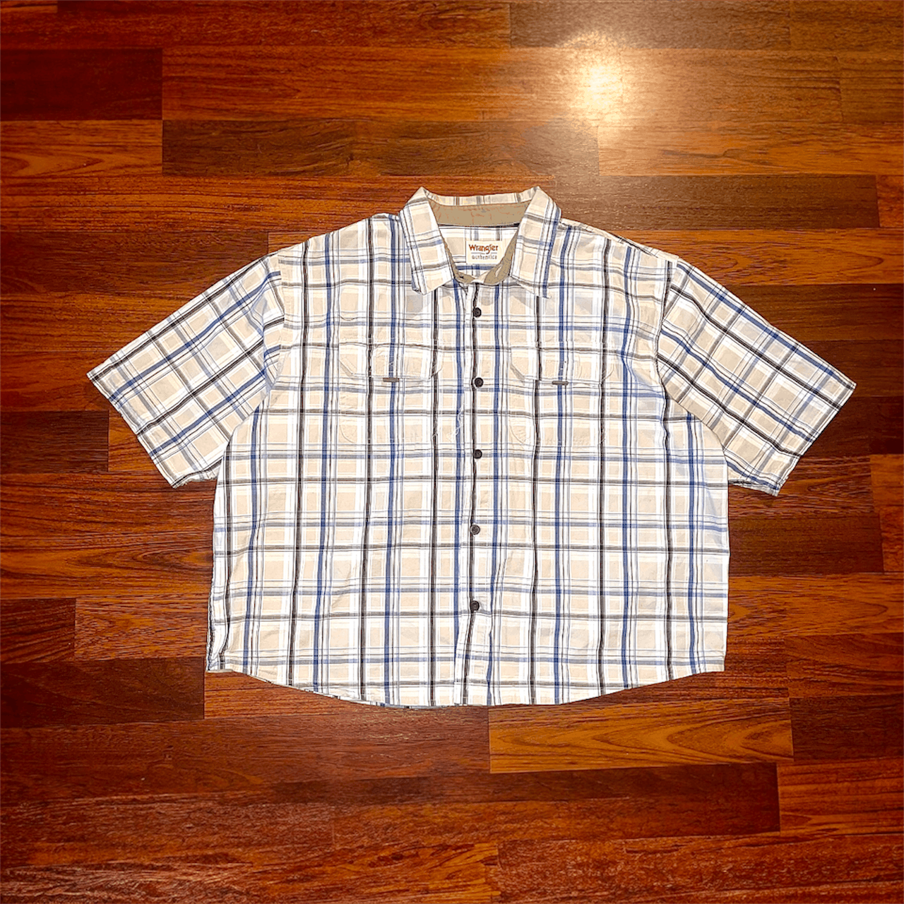 Wrangler Vintage Wrangler Authentic Button up Plaid Short Sleeve Size US XXL / EU 58 / 5 - 1 Thumbnail