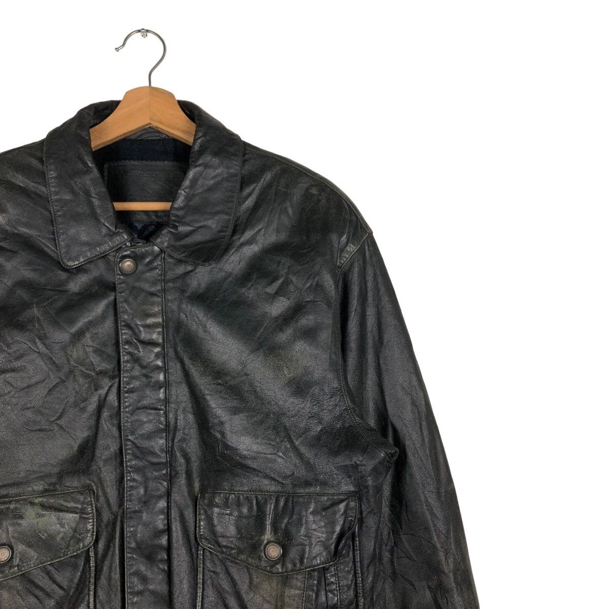 Japanese Brand 🔥VINTAGE LEATHER JACKET BIKER JAPAN BLANKET ISSEY MIYAKE Size US L / EU 52-54 / 3 - 8 Thumbnail